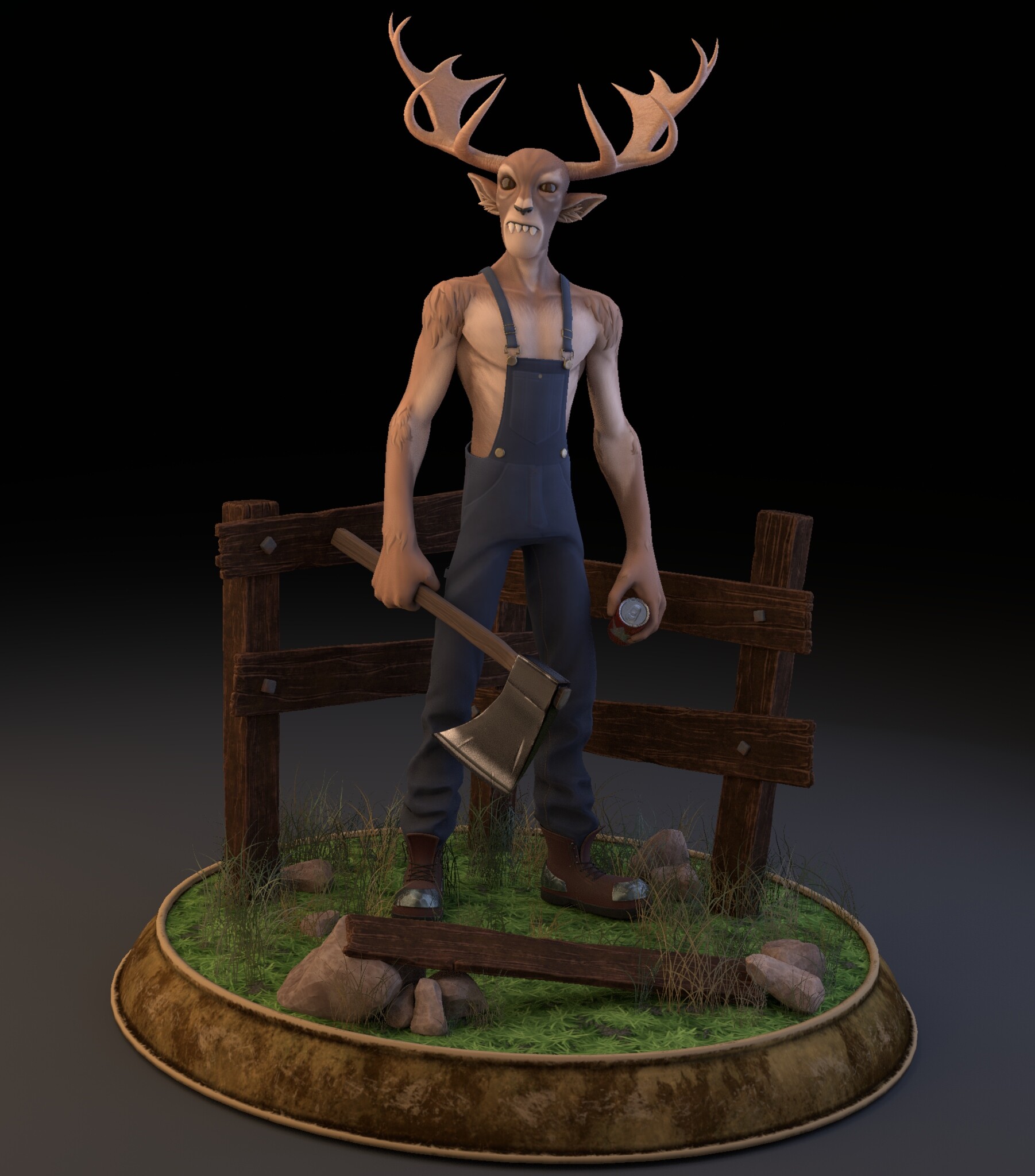 ArtStation Lumberjack Deer