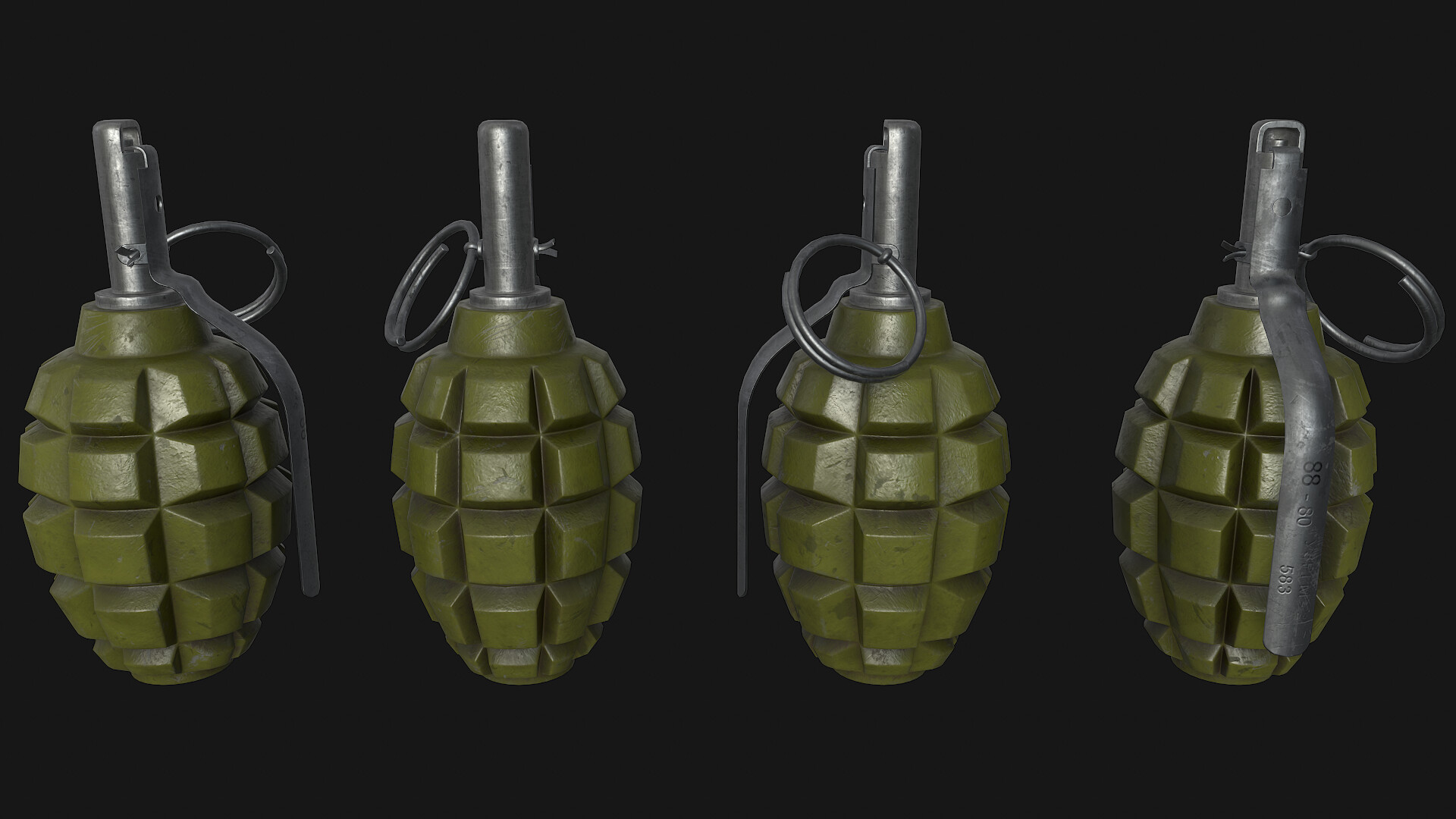 Artstation F1 Grenade Andriy Luchka
