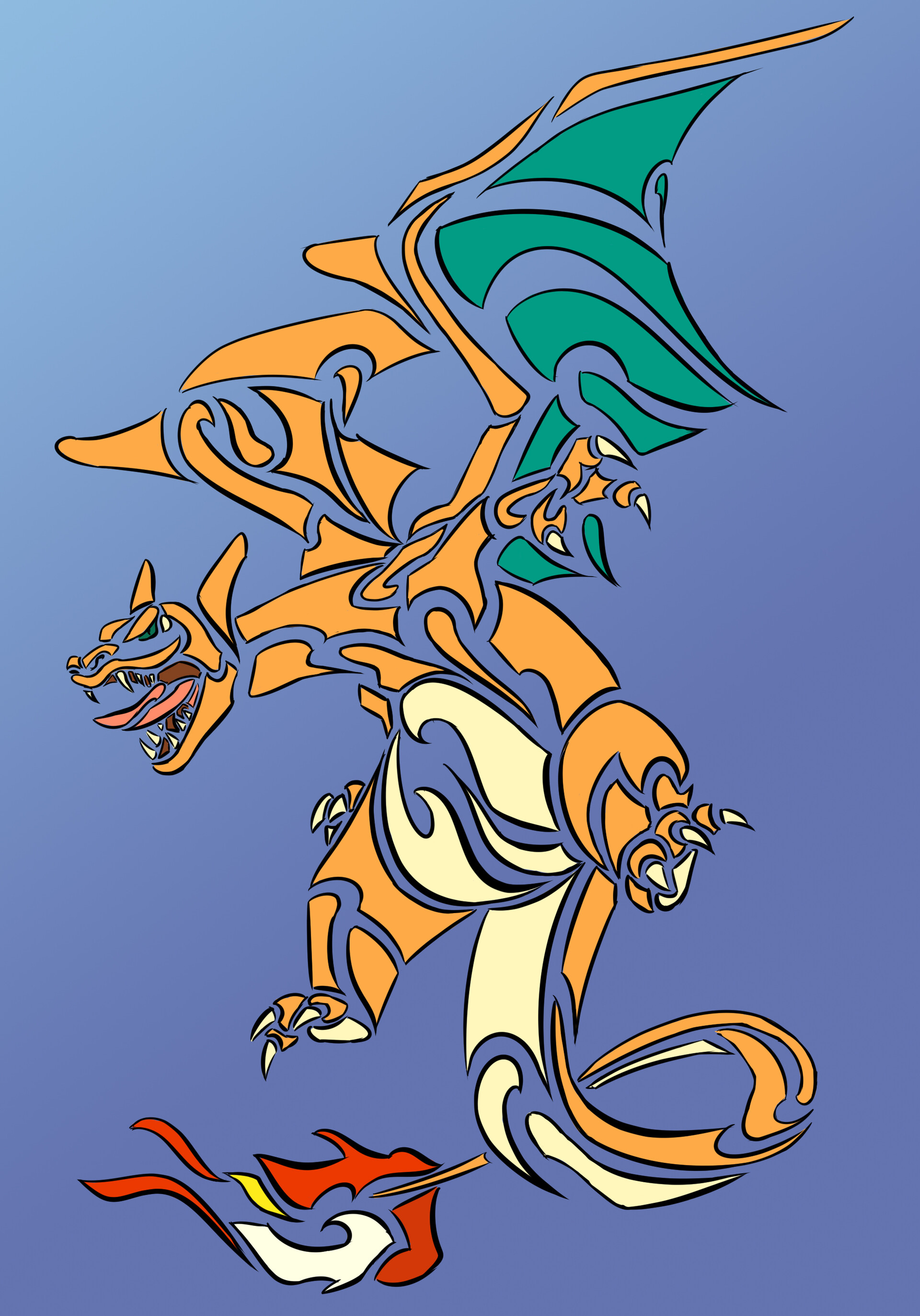 Tribal Pokemon Tattoos Charizard