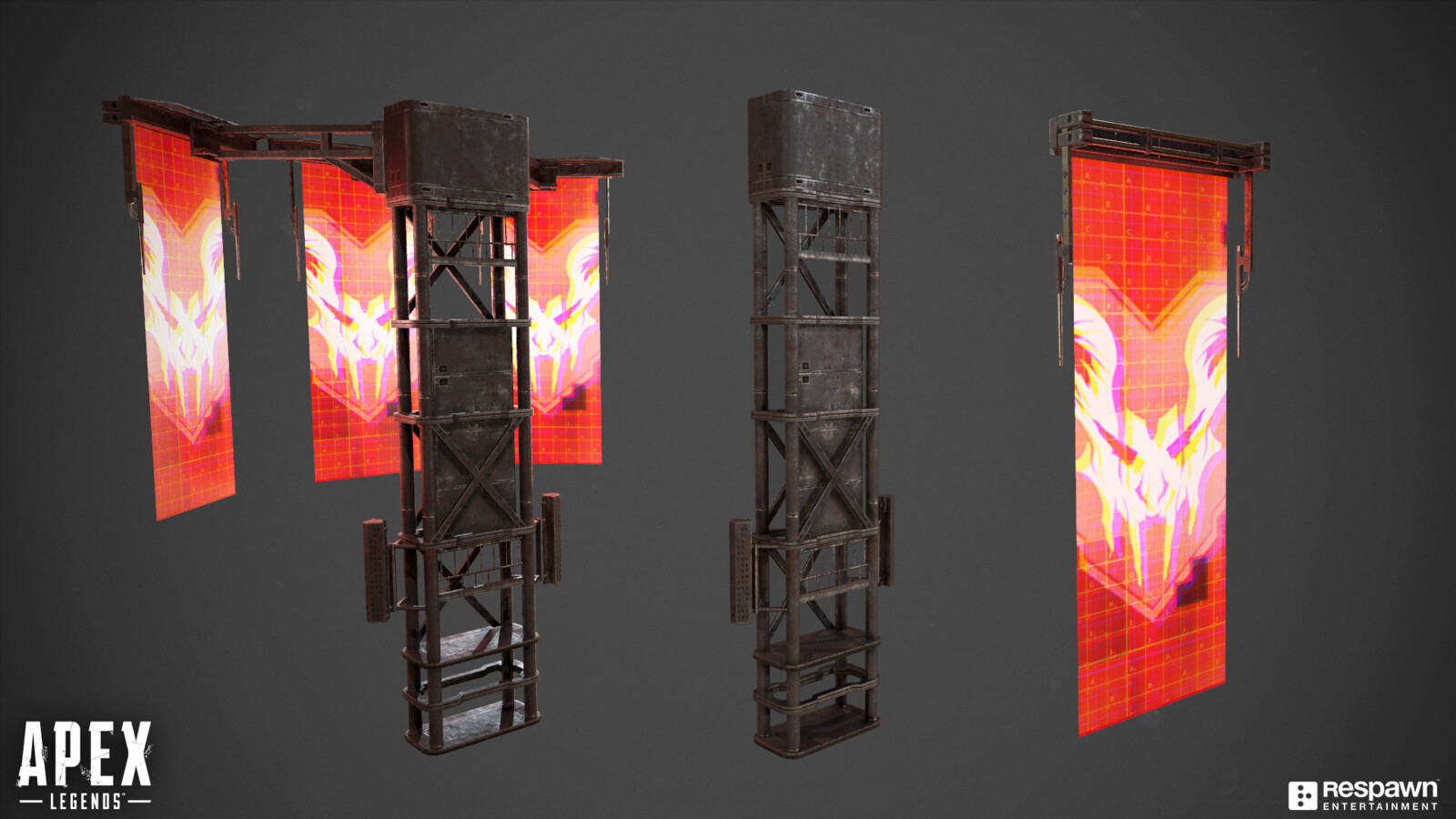 The banner frame and banners used throughout the map