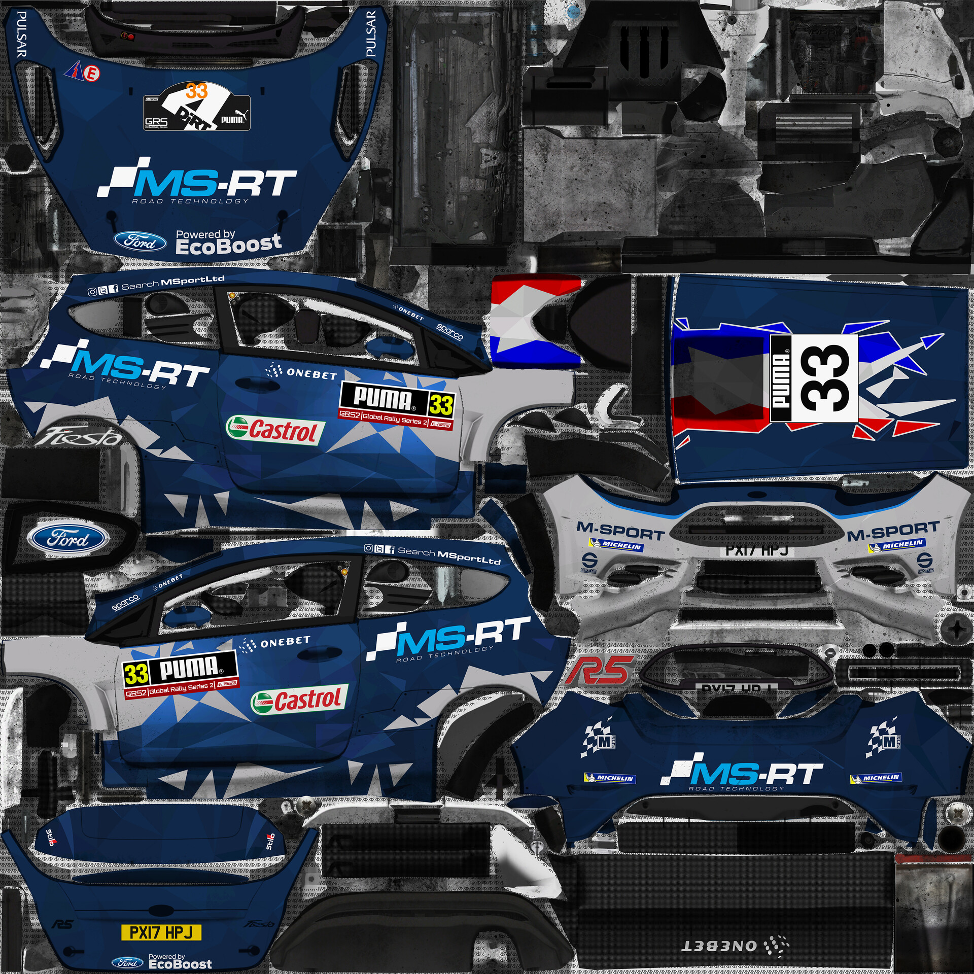 ArtStation Ford Fiesta R5 M-Sport World Rally Team (WRC 2) 2017