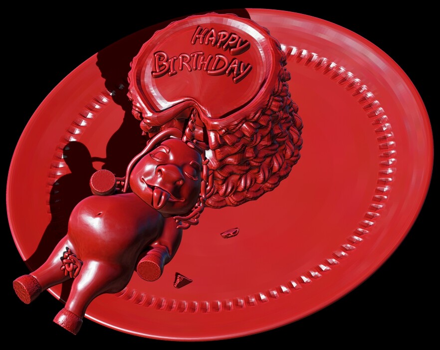Artstation Cake Topper Decoration For 3d Print Srinivassan