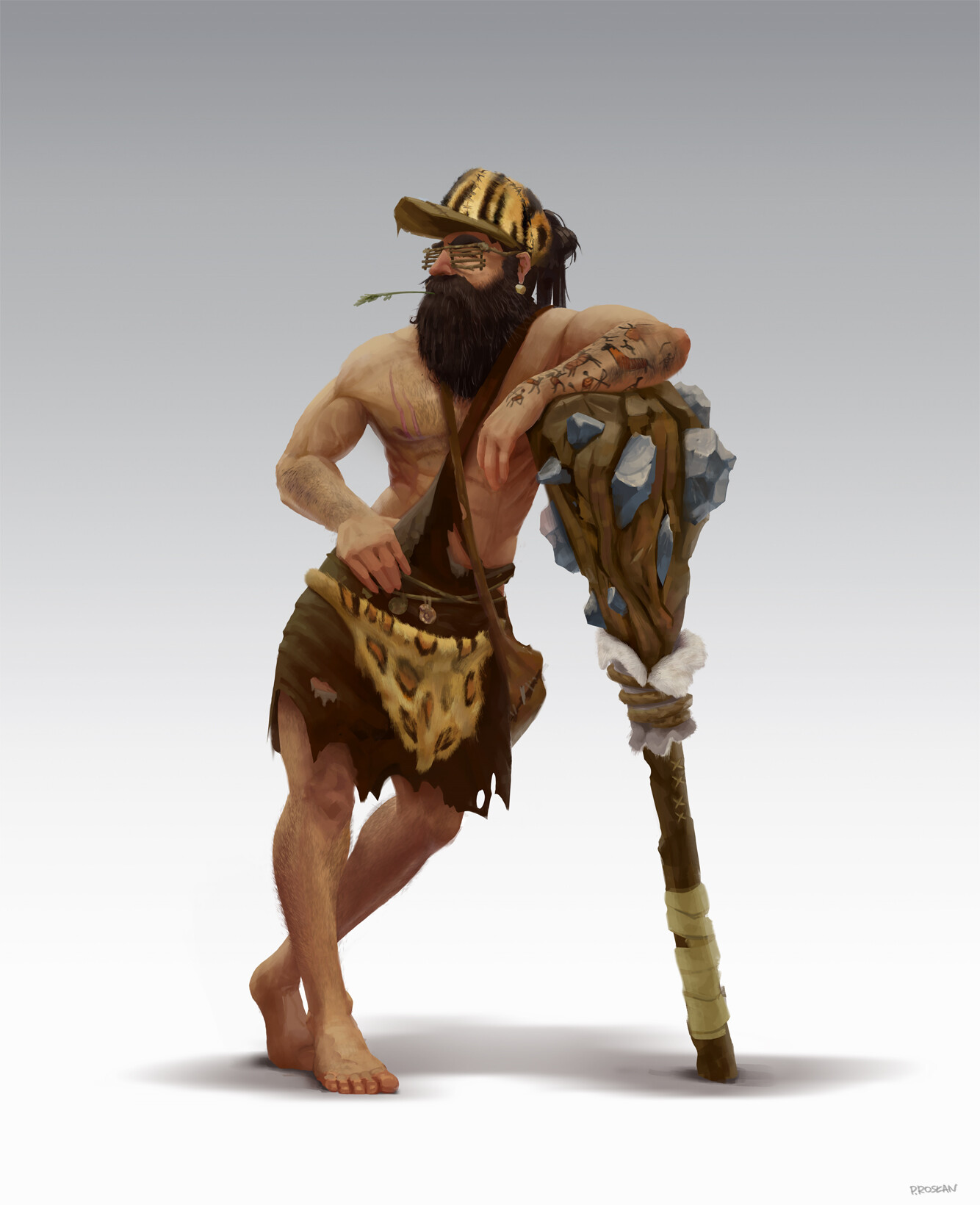 ArtStation Caveman Swag   Piotr Roslan Caveman 