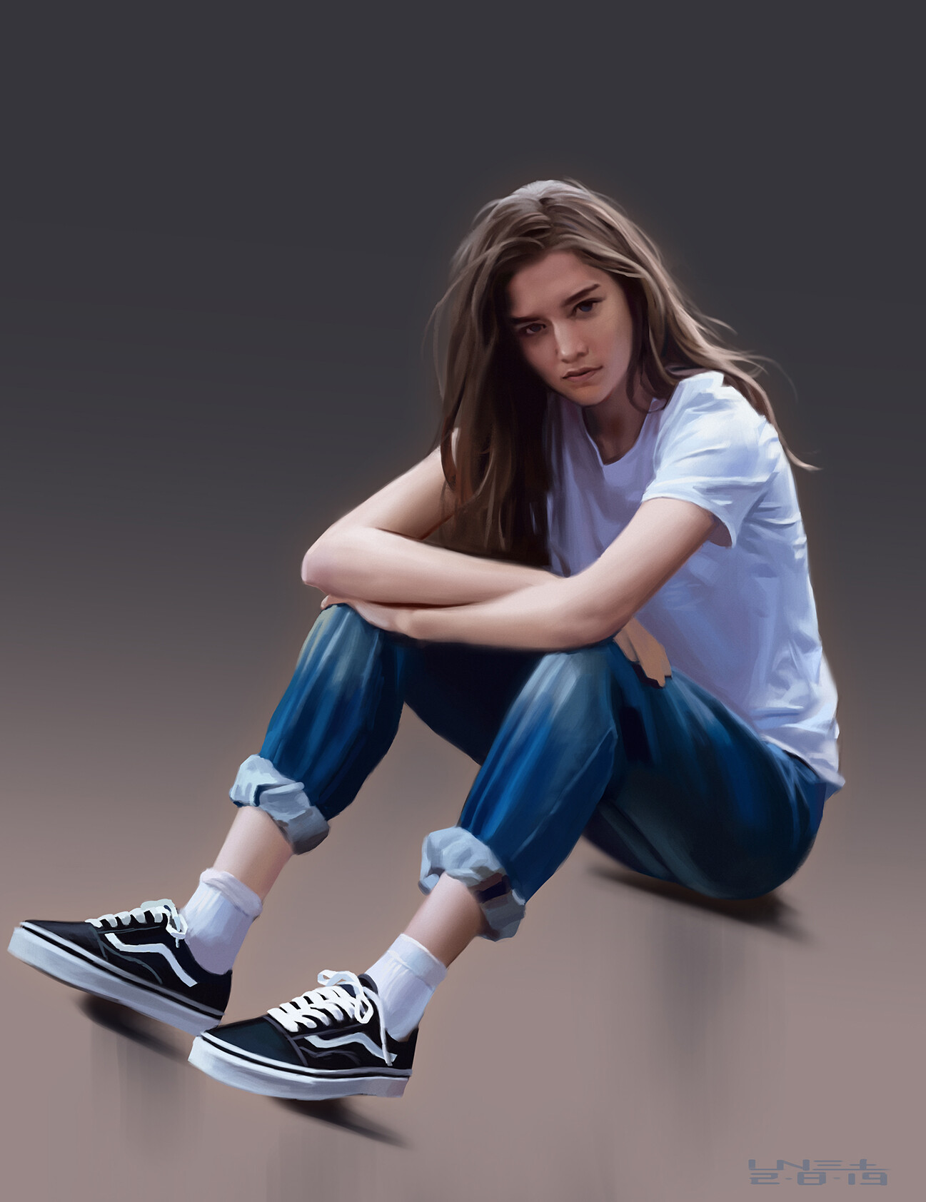 - Daily sketch “Girl wearing Vans”, Ronnie Wong