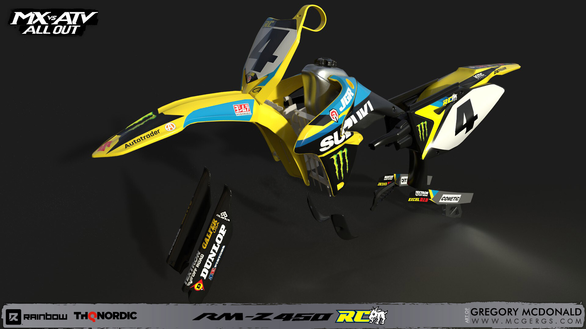 Artstation Suzuki Rm Z 450 17 Ricky Carmichael Pro Bike Mx Vs Atv All Out Gregory Mcdonald