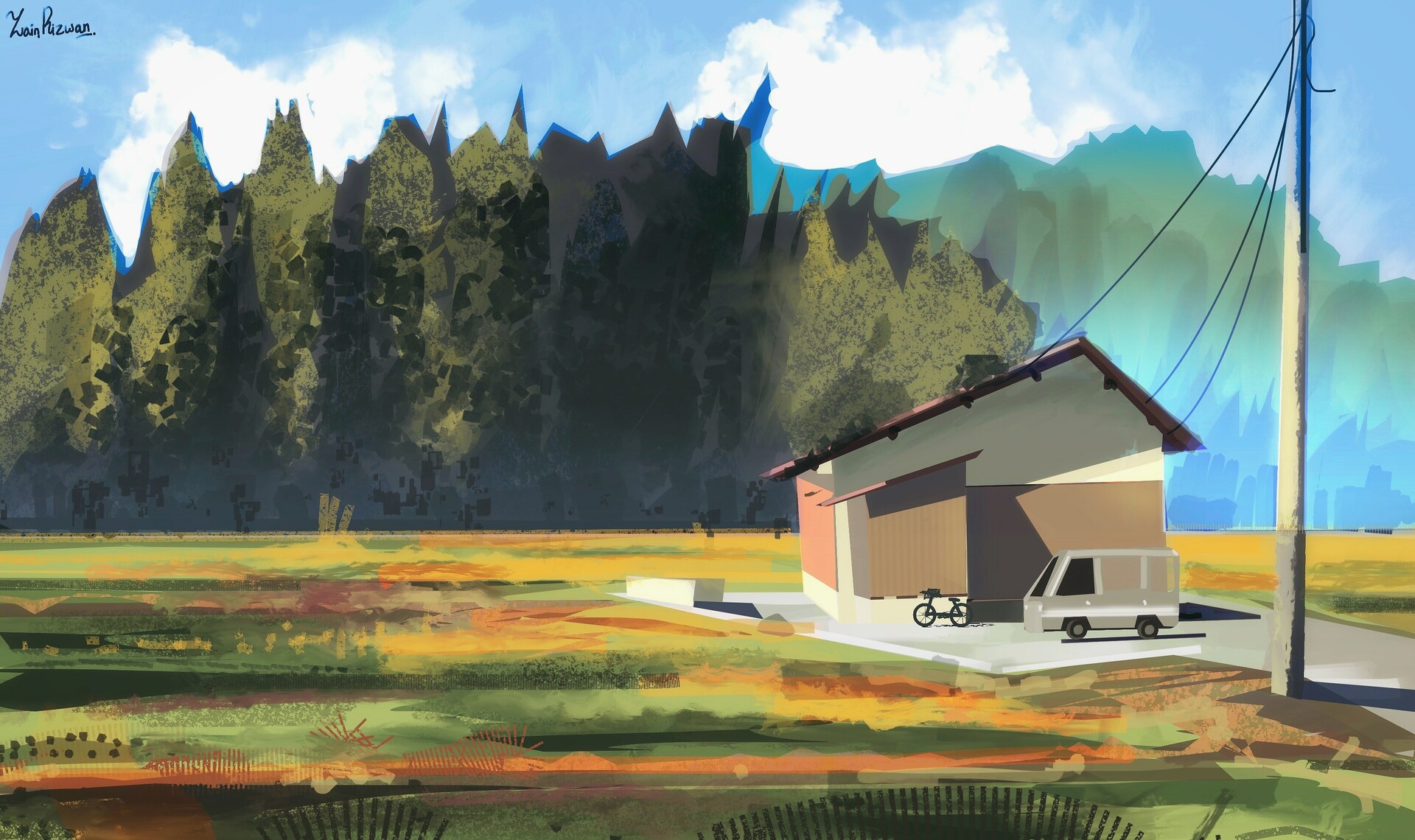 Artstation Digital Plein Air Studies February 2 Zain Rizwan