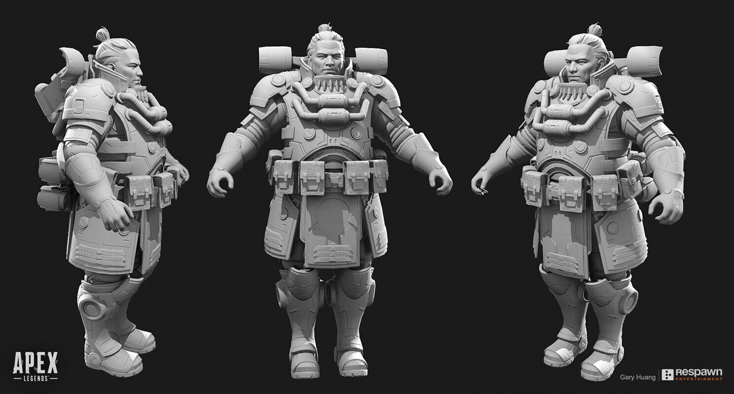 Artstation Gibraltar Head Skins Gary Huang