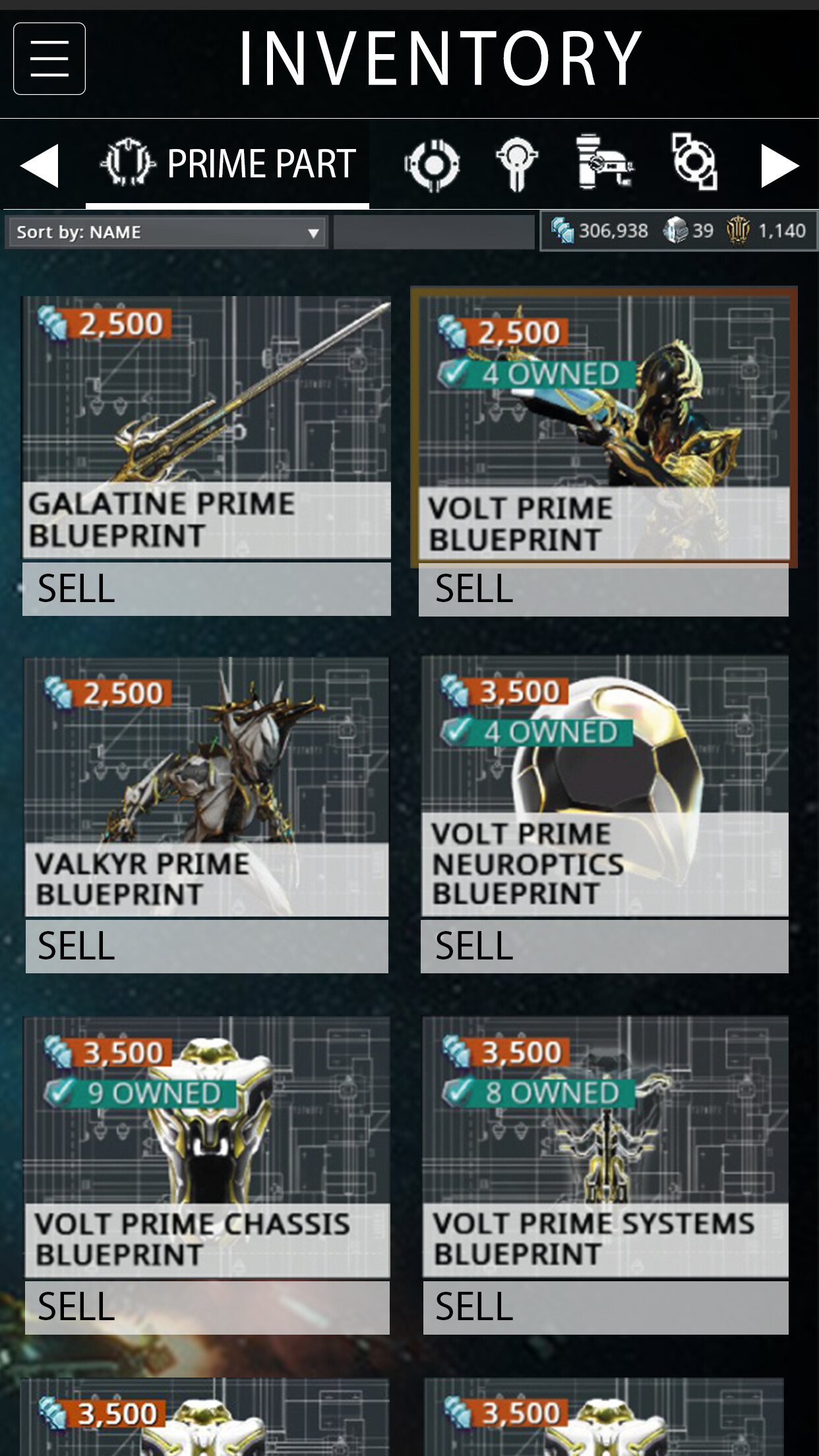 Kimi Yip Warframe App Prototype UI Design Assignment