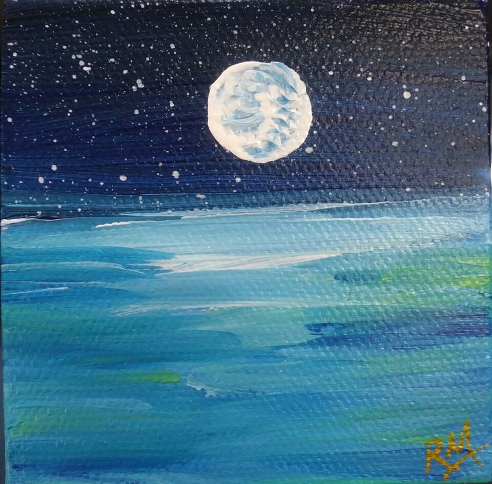 Mini 2x2 inch painting