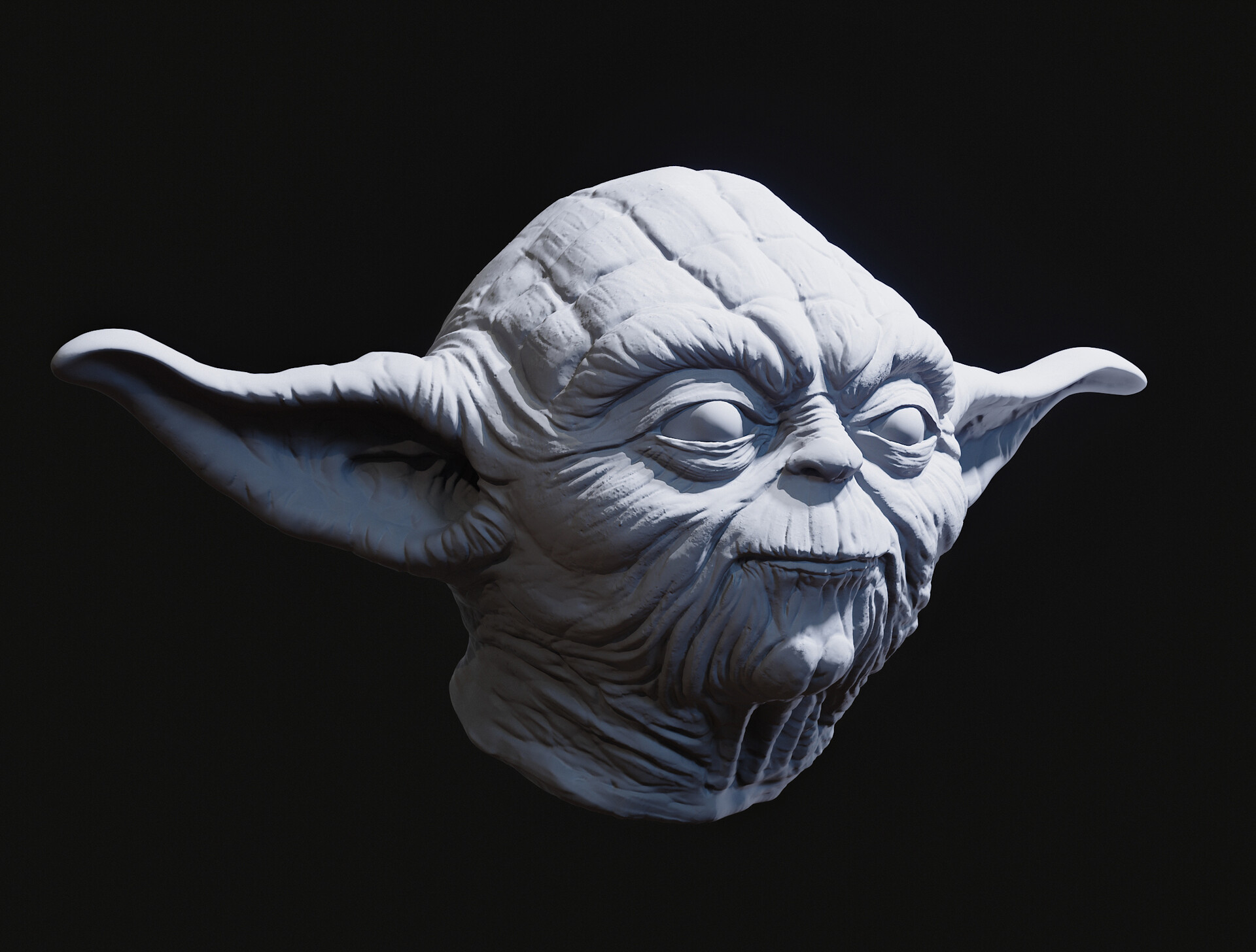 Artstation Yoda Head Wip Roman Roschencko