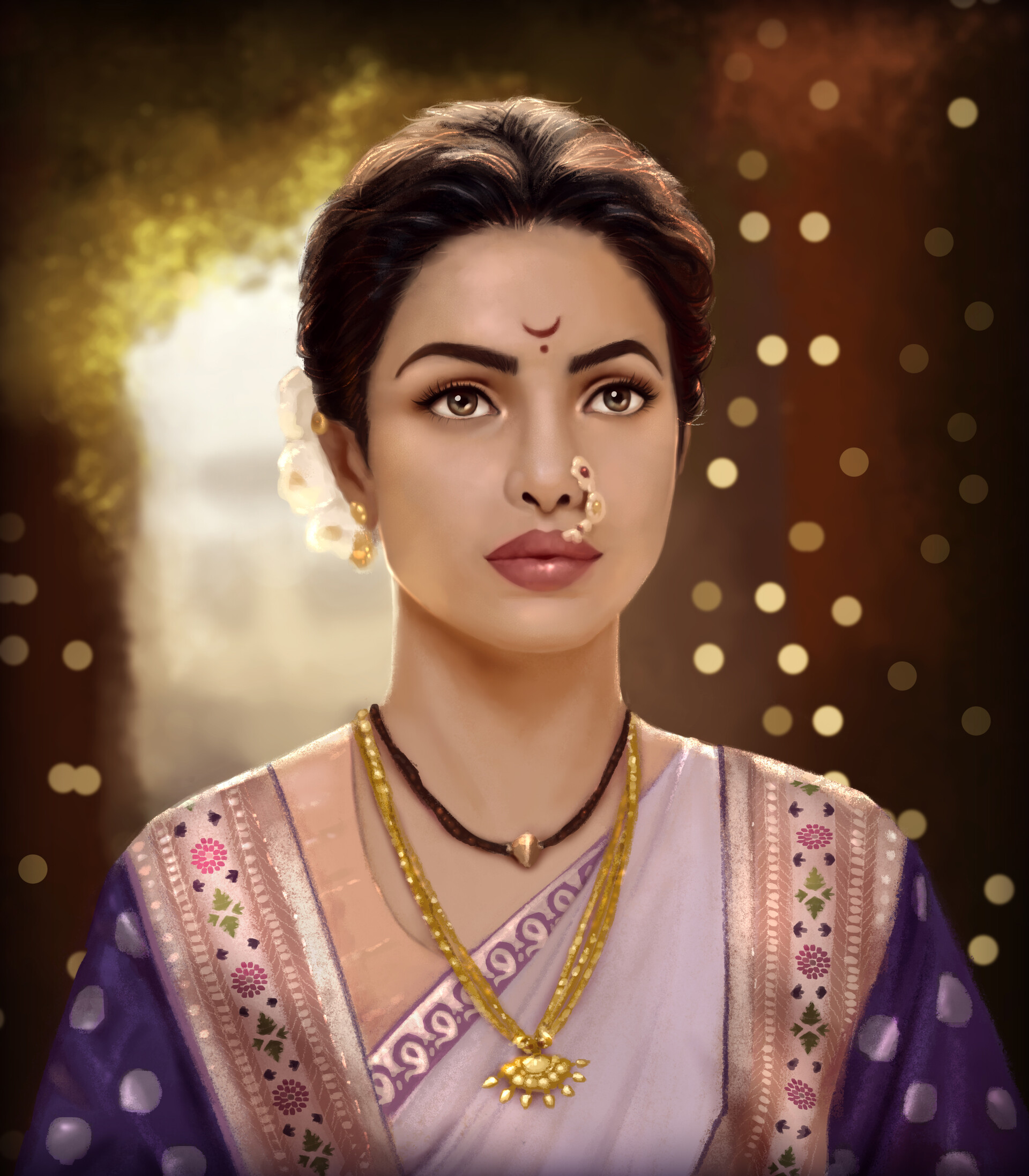 PREETI R BAGAL on Instagram In a world full of trands  I want to  remain a classic Recreated Kashi bai PRIYANKA CHOPRA maharashrian  makeup look gorgeous model