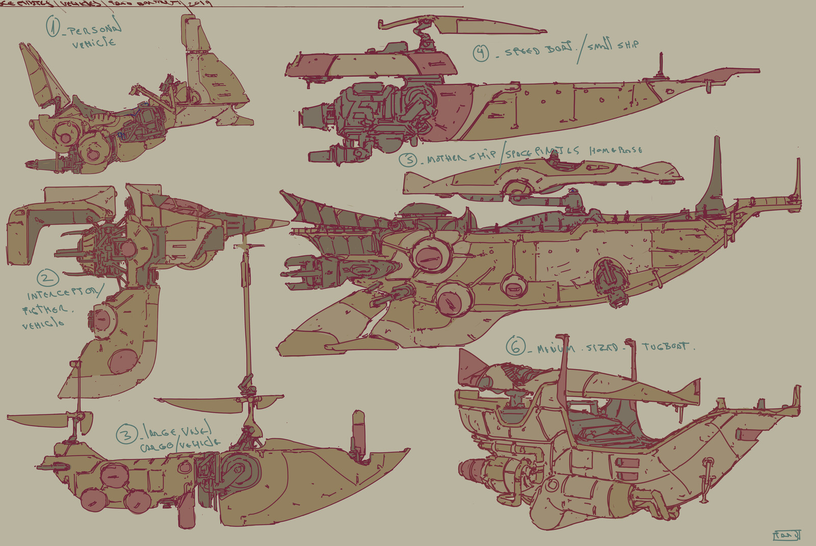 Ships concept sketches 