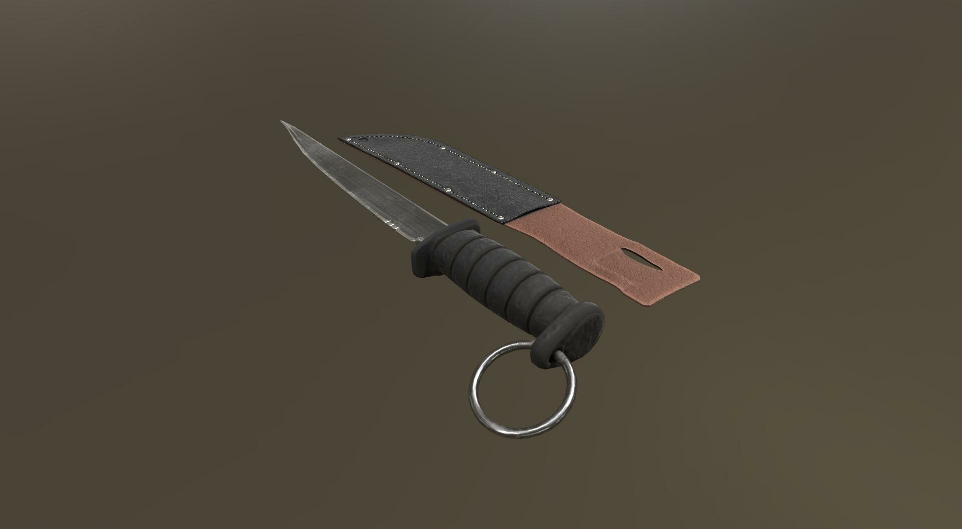 Artstation Low Poly Knife 3d Model Aman Bhardwaj
