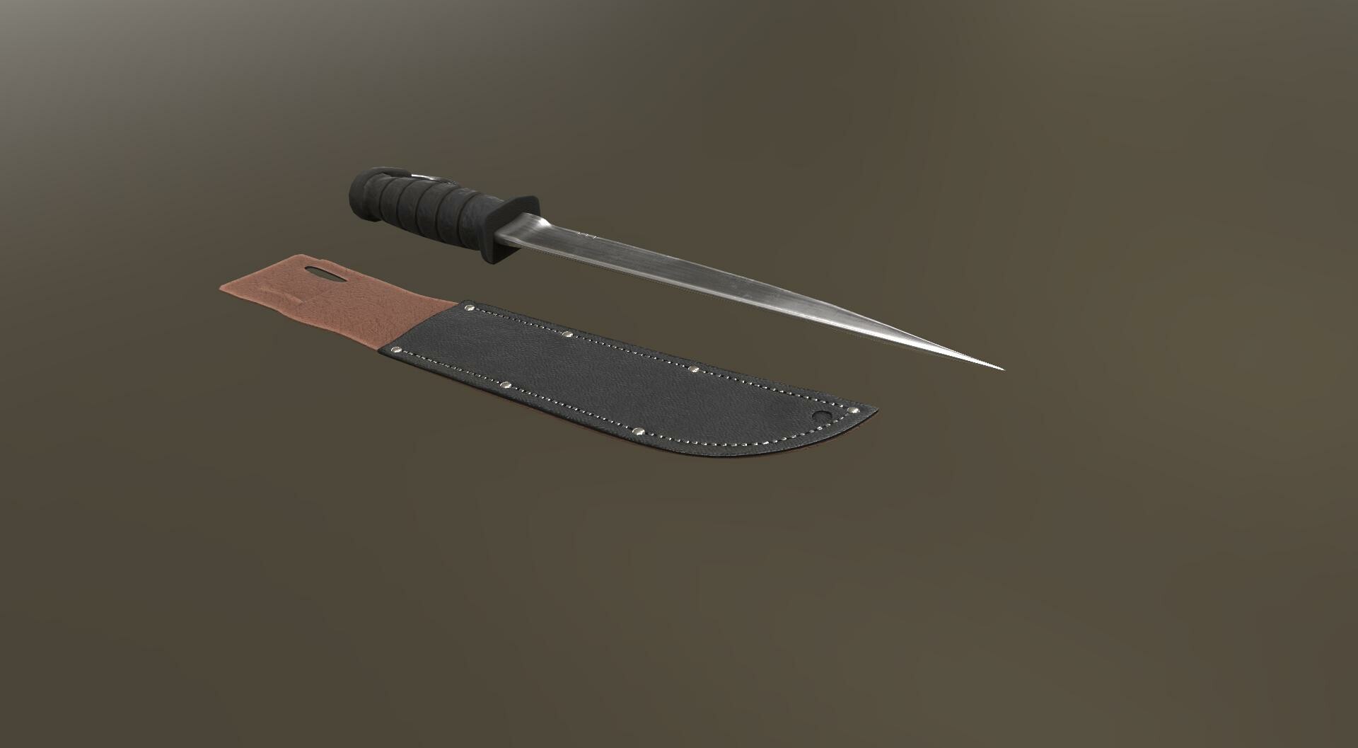 Artstation Low Poly Knife 3d Model Aman Bhardwaj