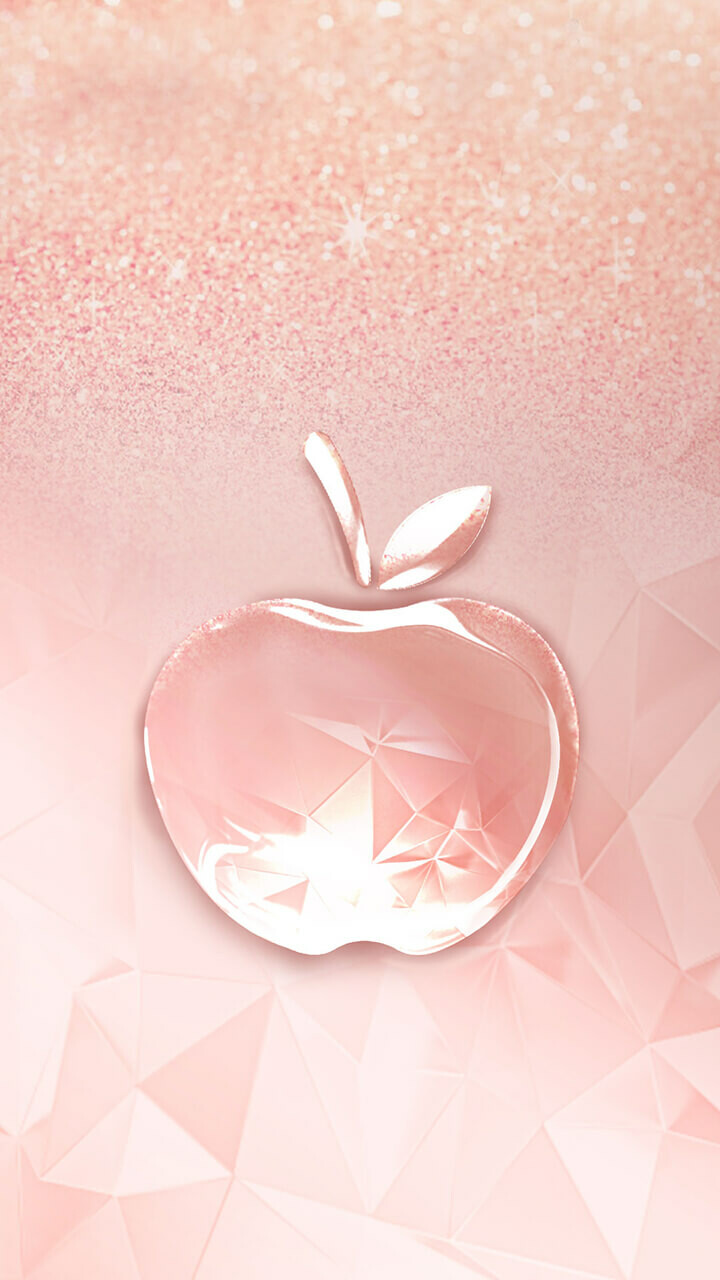 ArtStation - Cute Rose Gold Crystal Apple