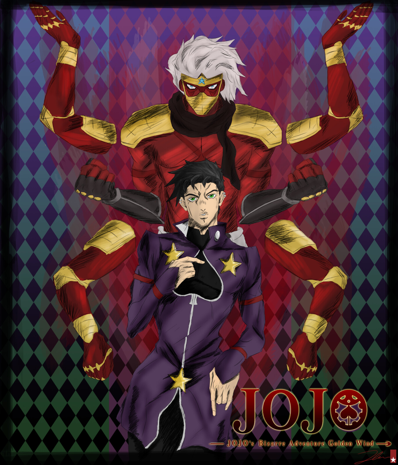 Artstation Jojo Golden Wind Fanart Own Characters James Harris