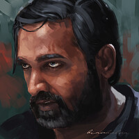 Artstation Shah Rukh Khan Indian Film Actor Digital Painting