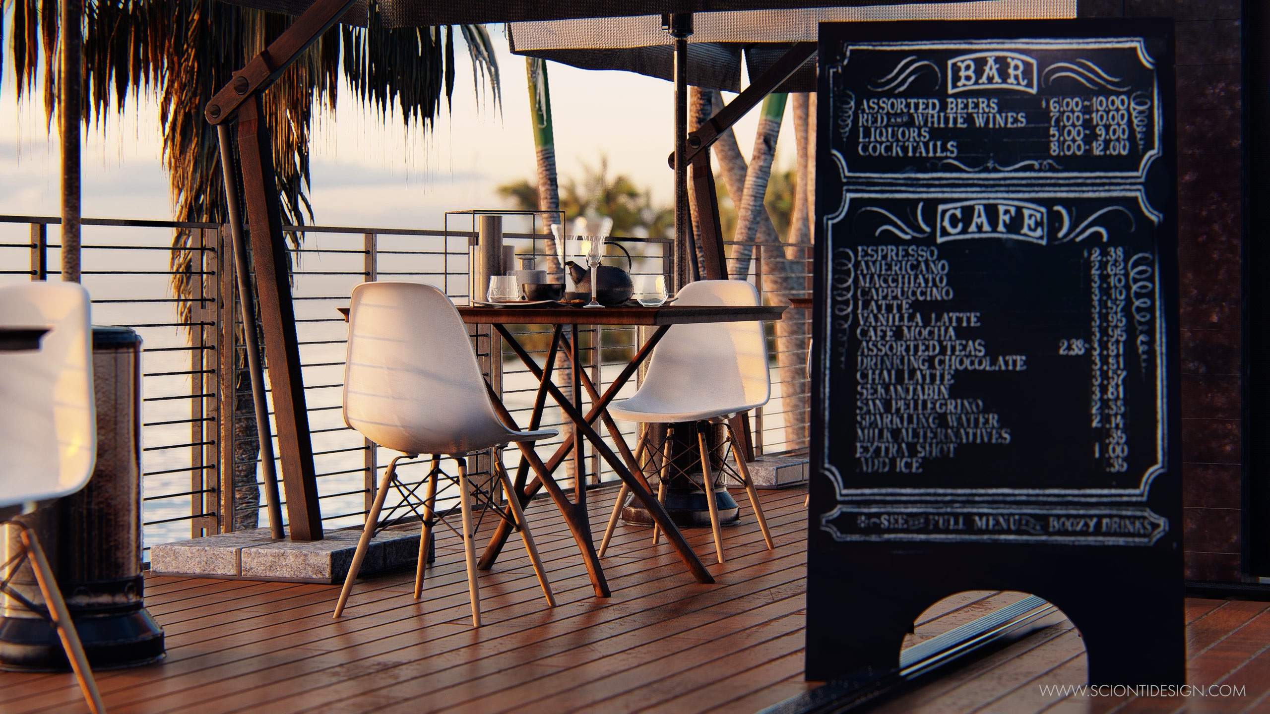Artstation Restaurant Beach Project Render And Animated With