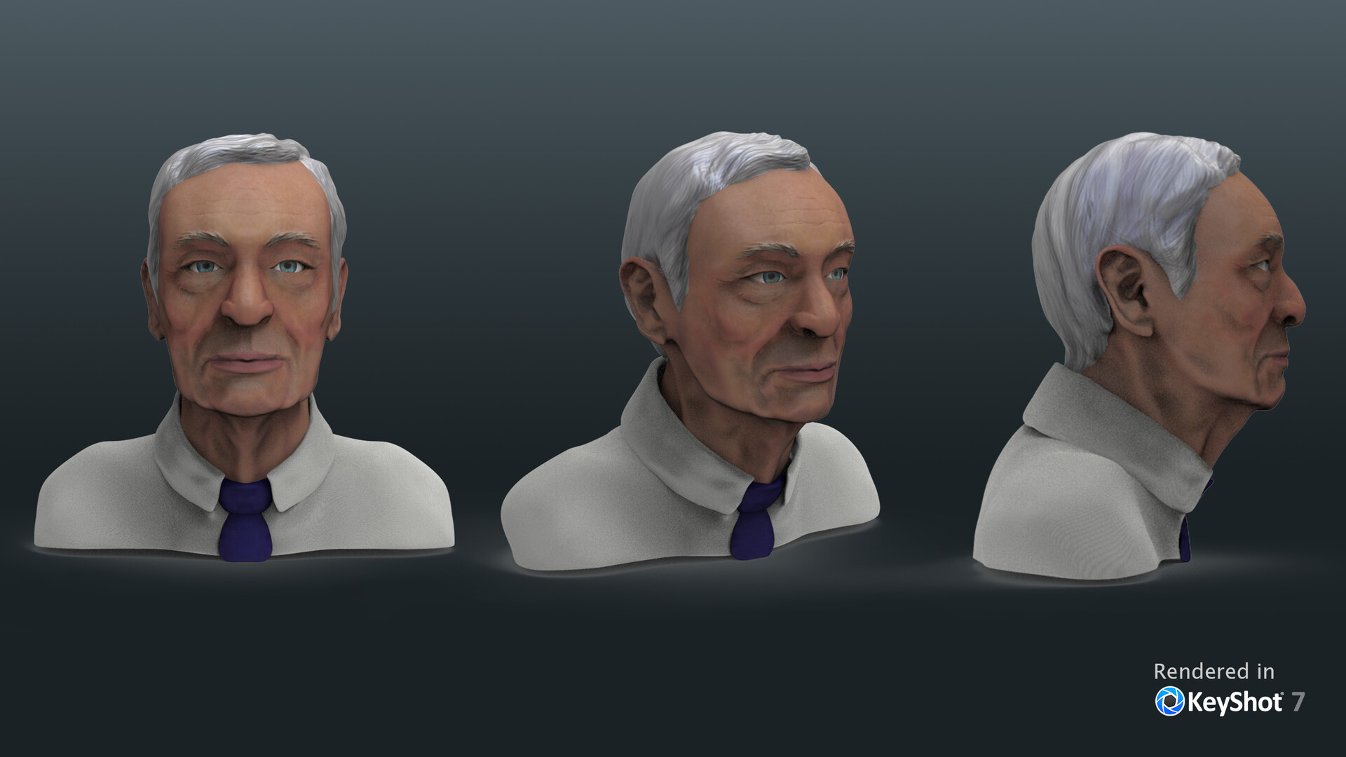 Artstation Michael Caine Alfred Bust Johnson Cheong