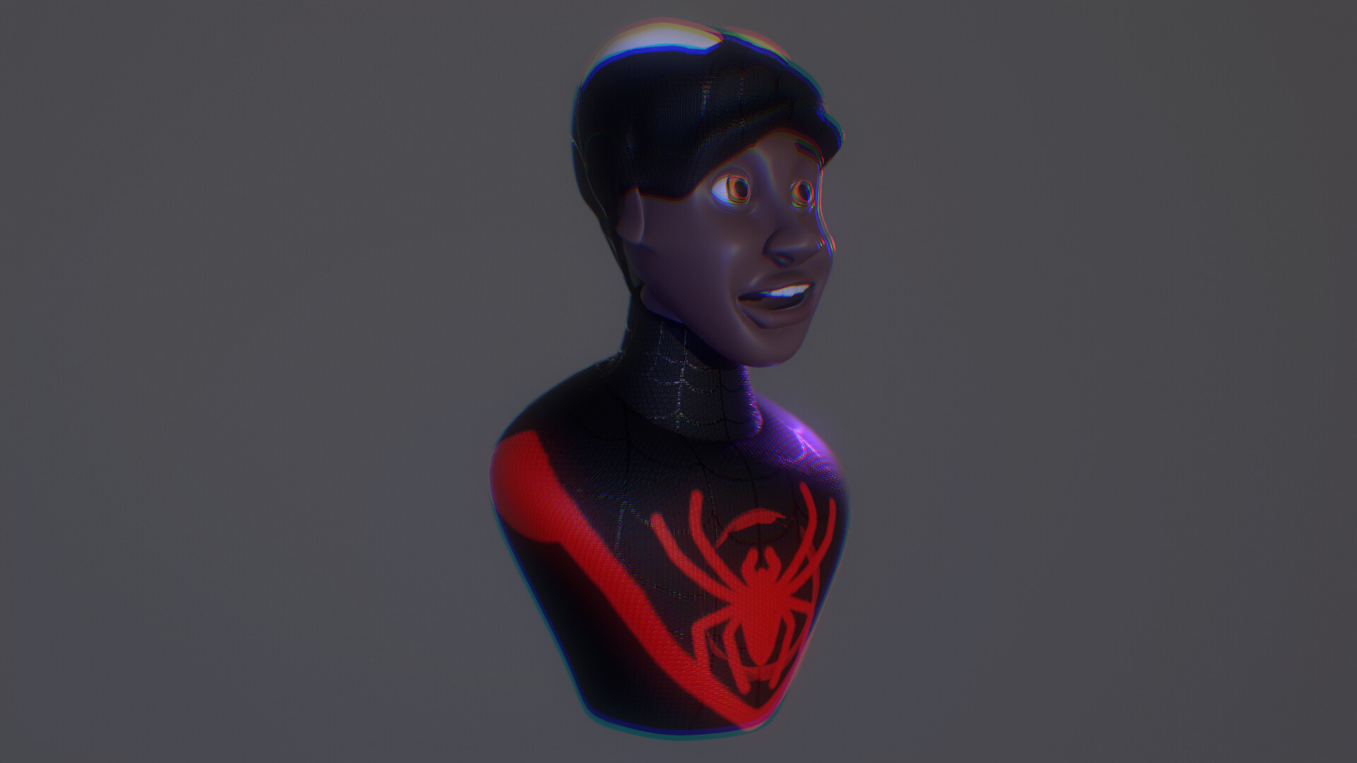 Ridhuan Hassan Miles Morales Ultimate Spider Man 3d Model Bust