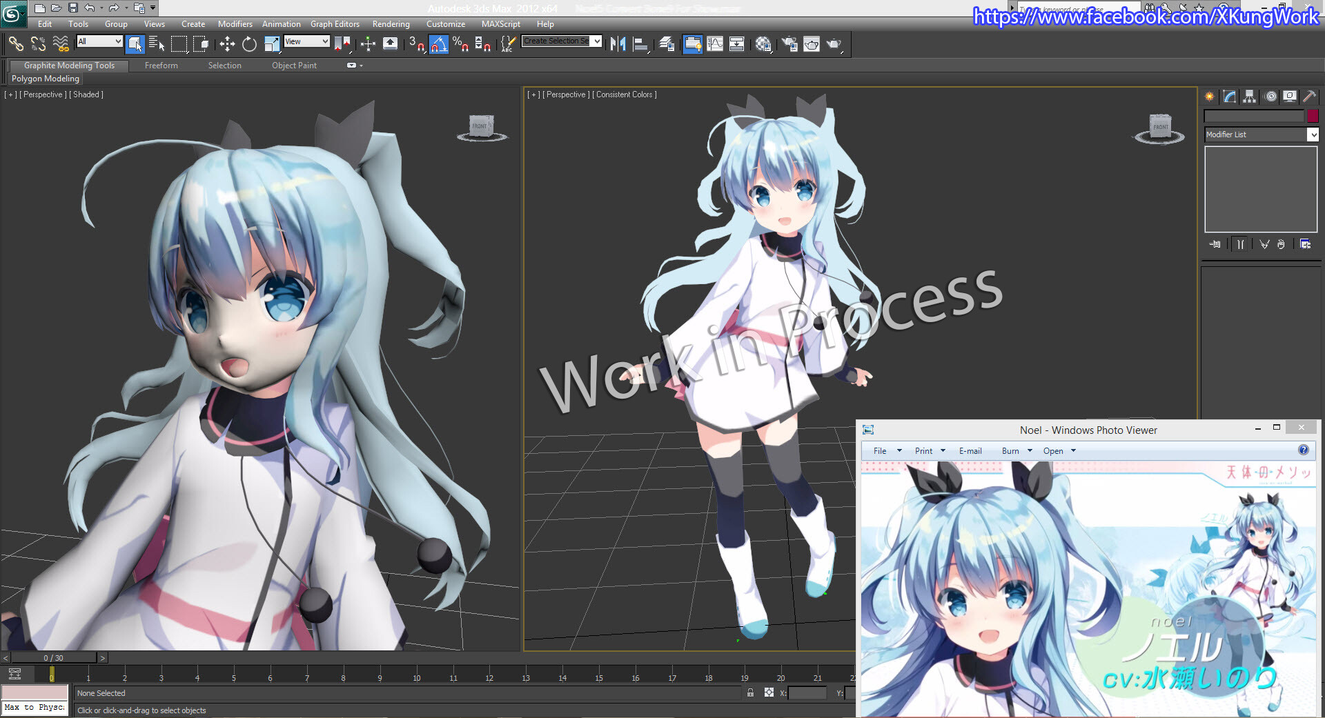 Artstation 3d Fanart Noel From Sora No Method Xkung Work