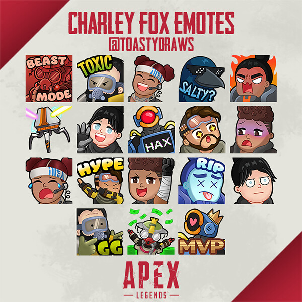 Charley Fox Twitch Emotes Apex Legends