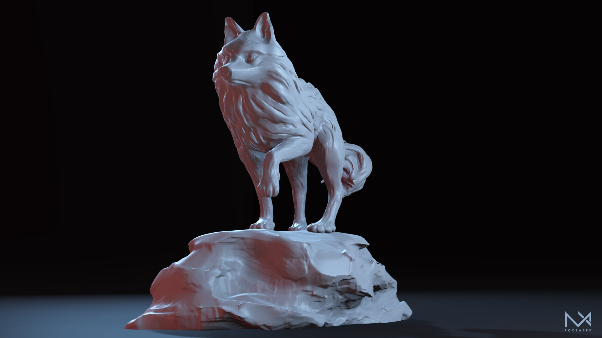 ArtStation - Stylized wolf's figure