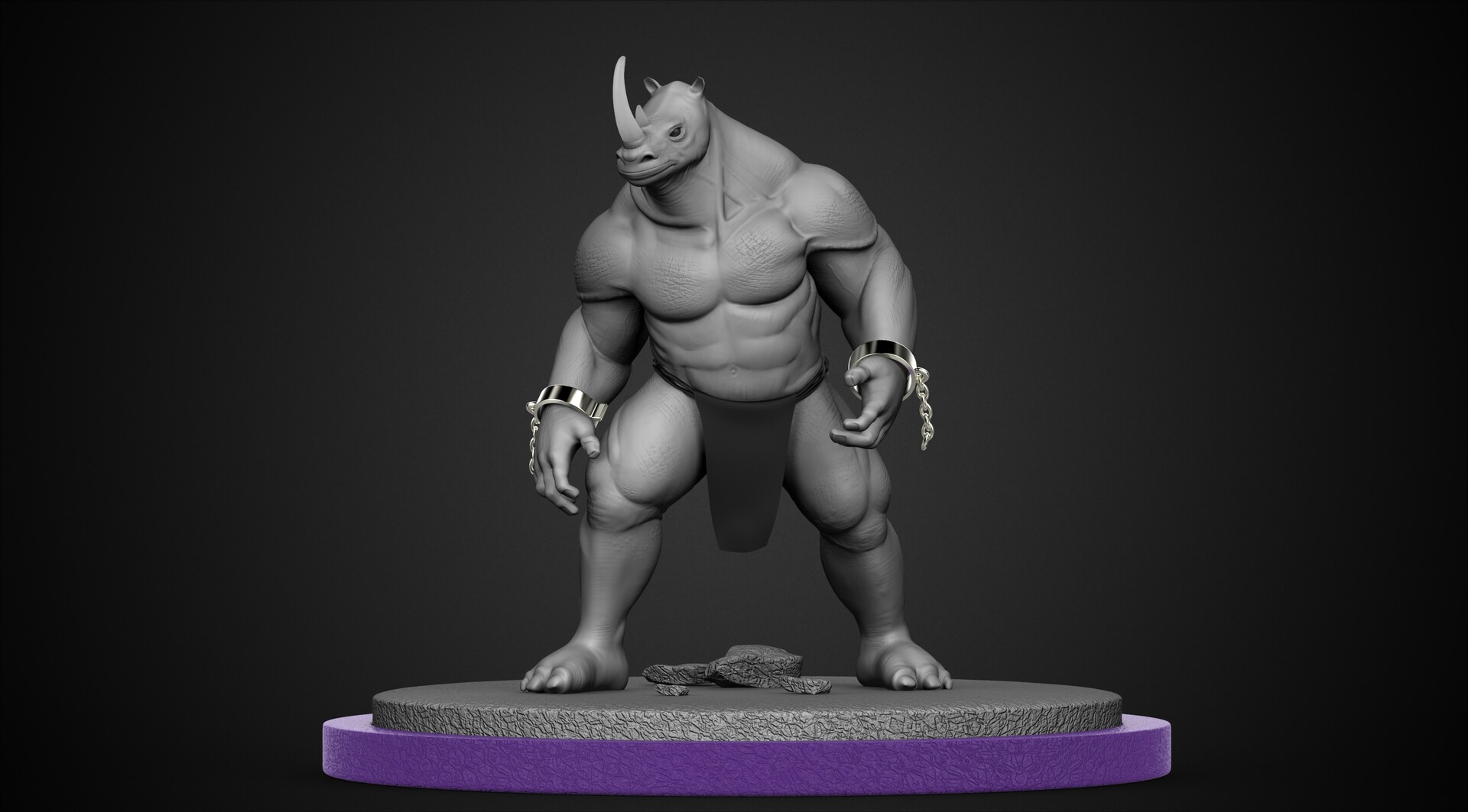 Artstation Rhino Man 3d Model 2019 Goolappa Sanadi