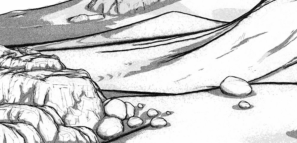 Hunter of the flying stingrays - Linework closeup 03