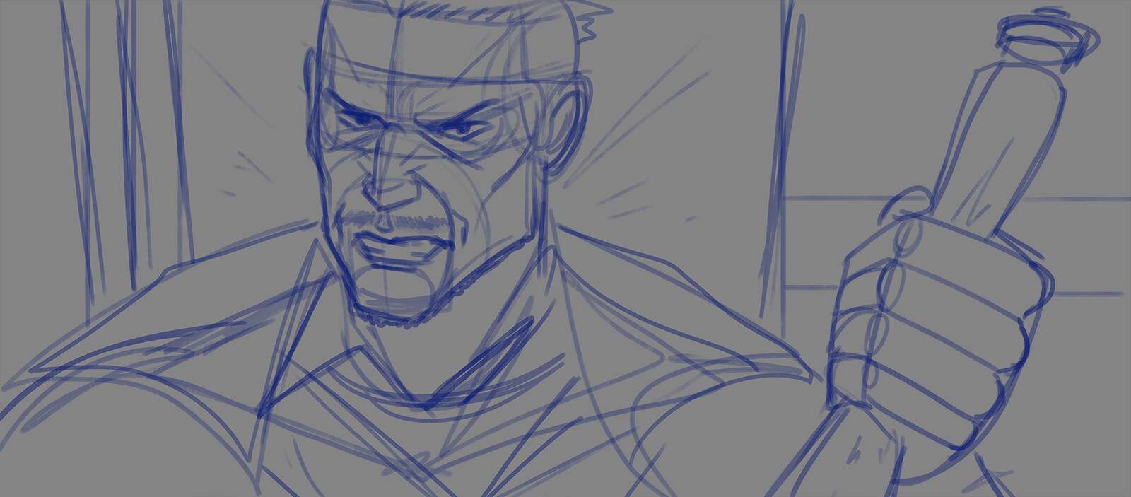 The rough sketch I picked to work from.