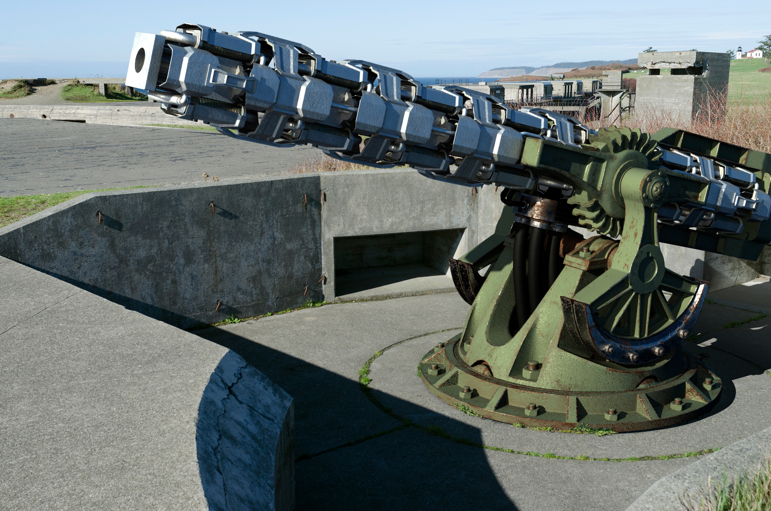 WW2 style Magnetic Rail Cannon.
Maya, Arnold, Substance Painter