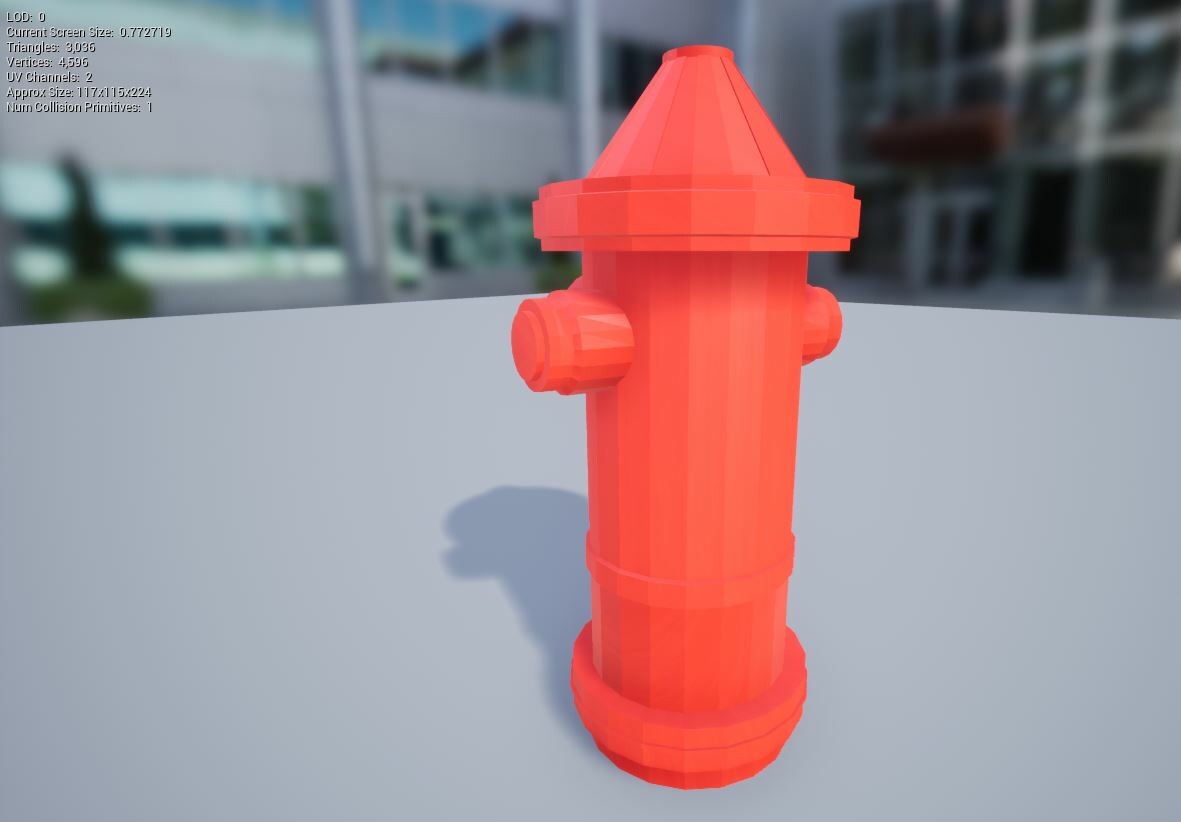 Low poly Fire hydrant