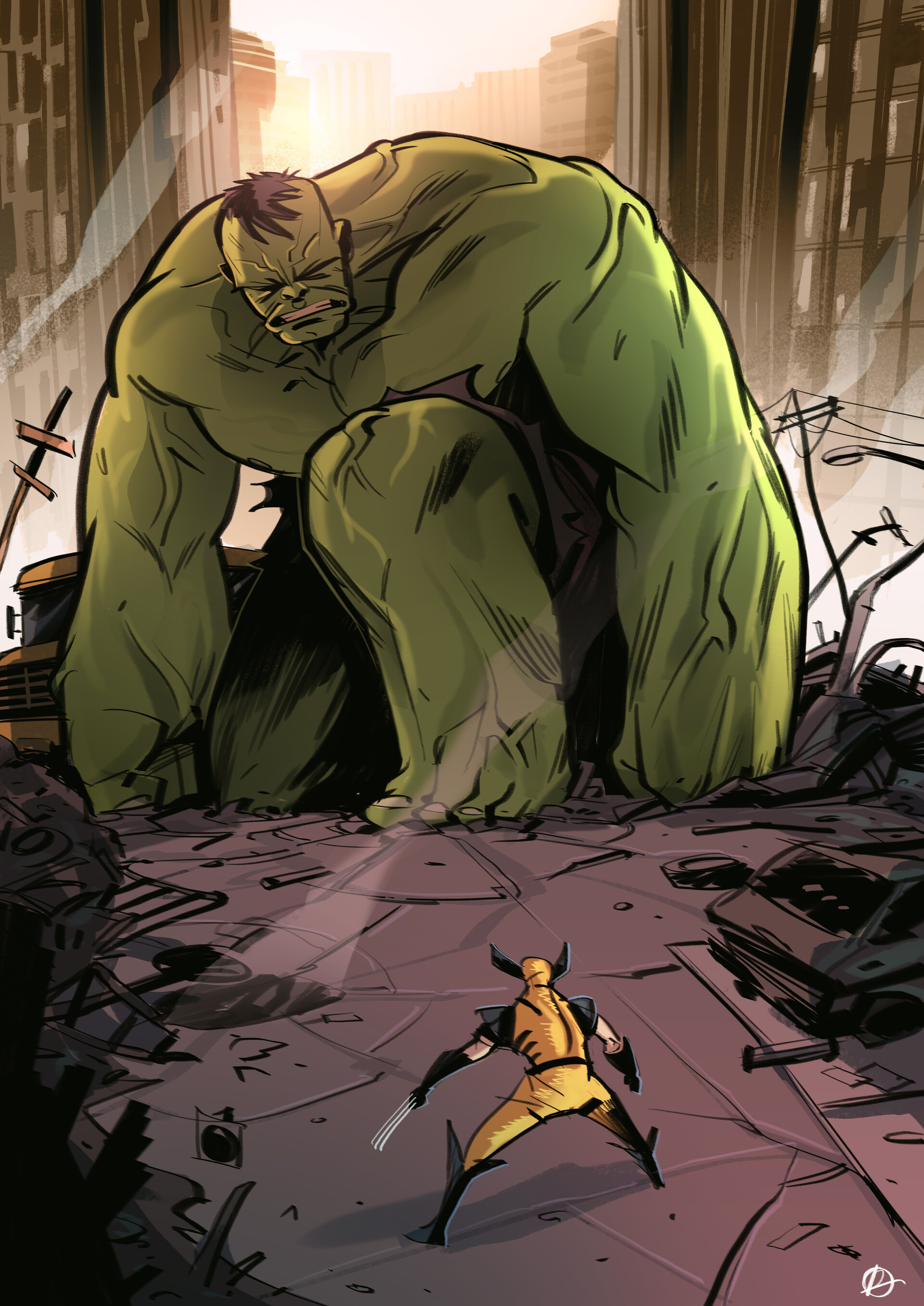 Artstation Hulk Vs Wolverine Francesco Chiappara