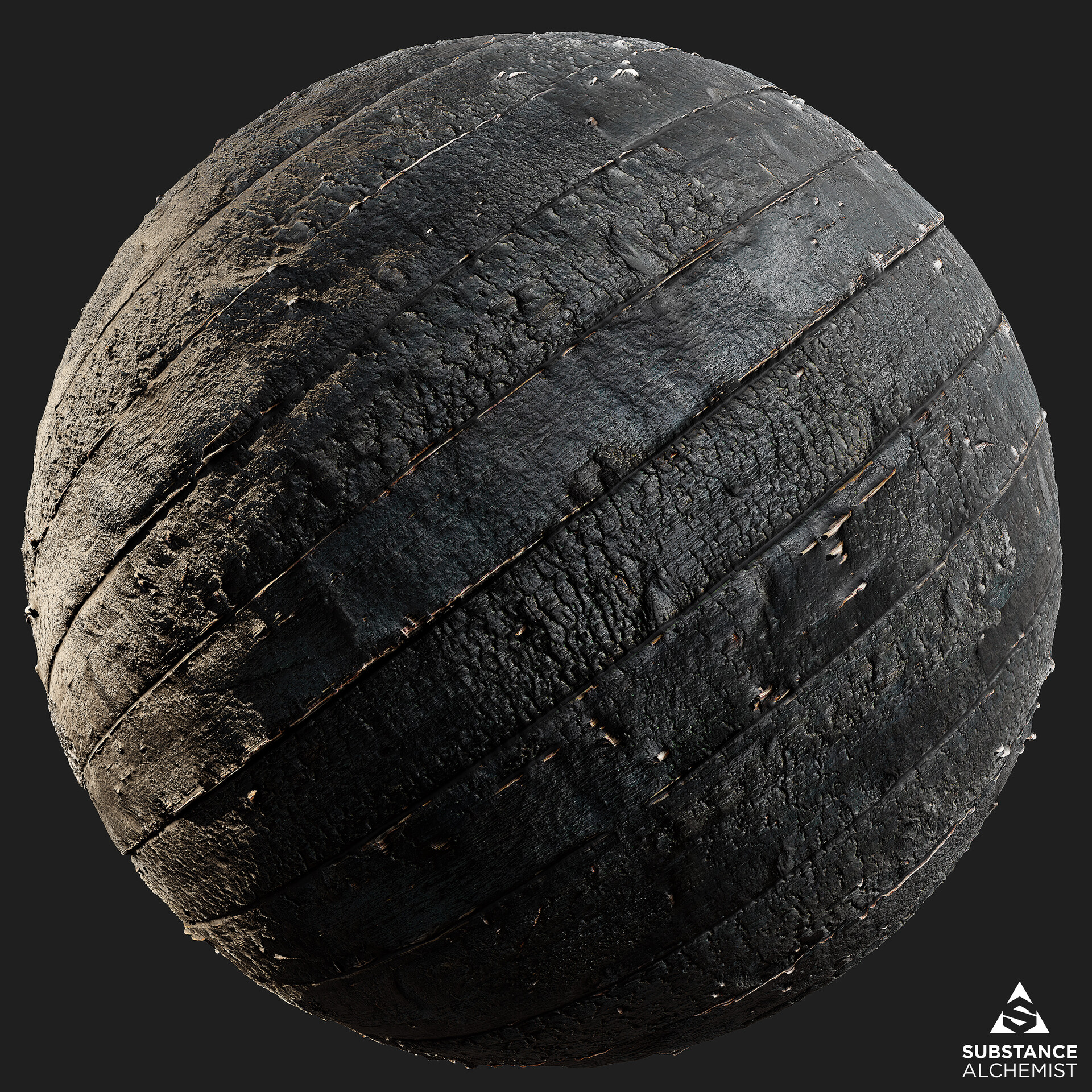 ArtStation - Burnt Wooden Planks