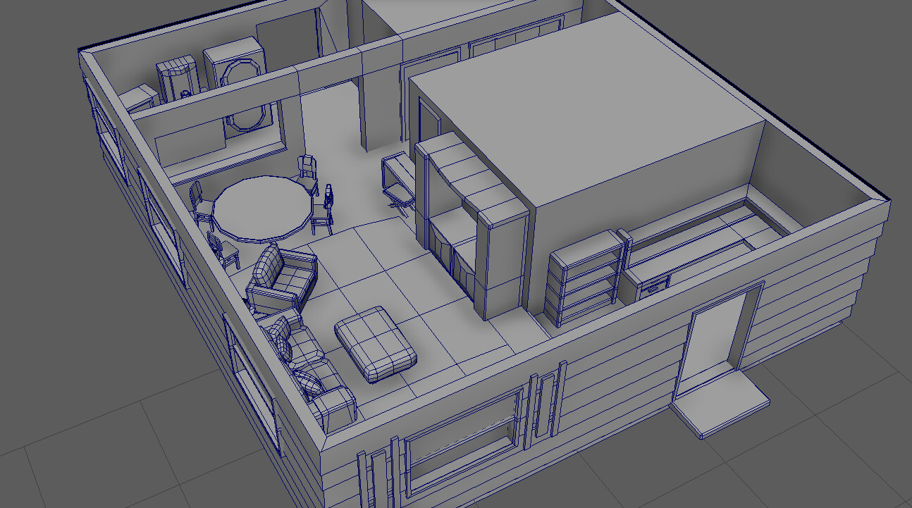 Low poly environment art work in progress