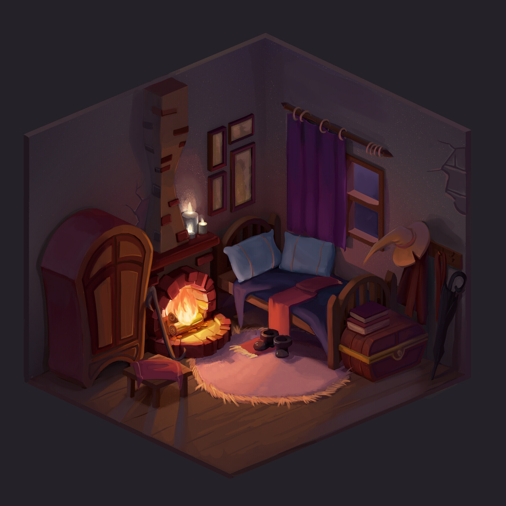 ArtStation - bedroom concept
