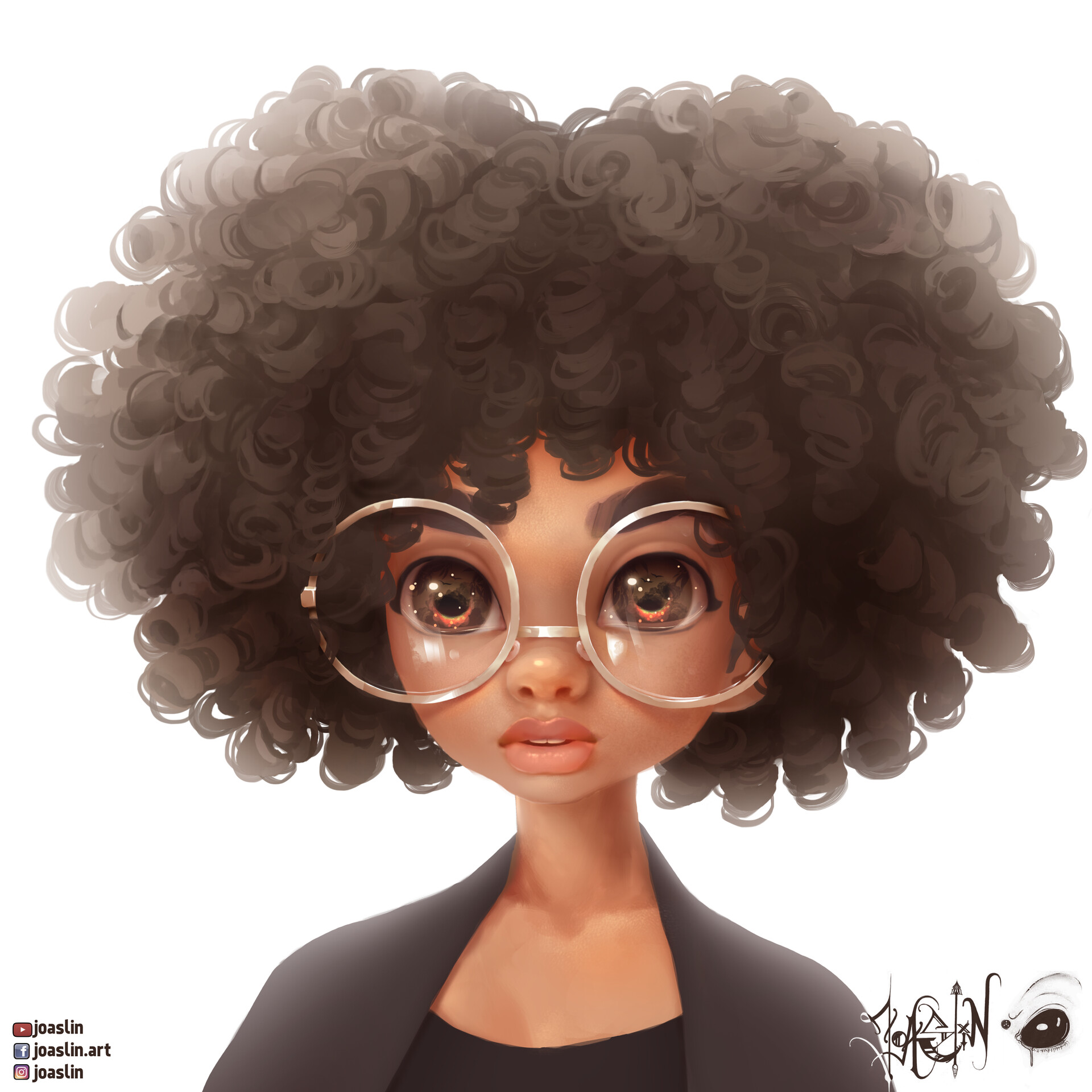 Hello😄 Curly hair are beautiful, brown hair are awesome and Big glasses ar...