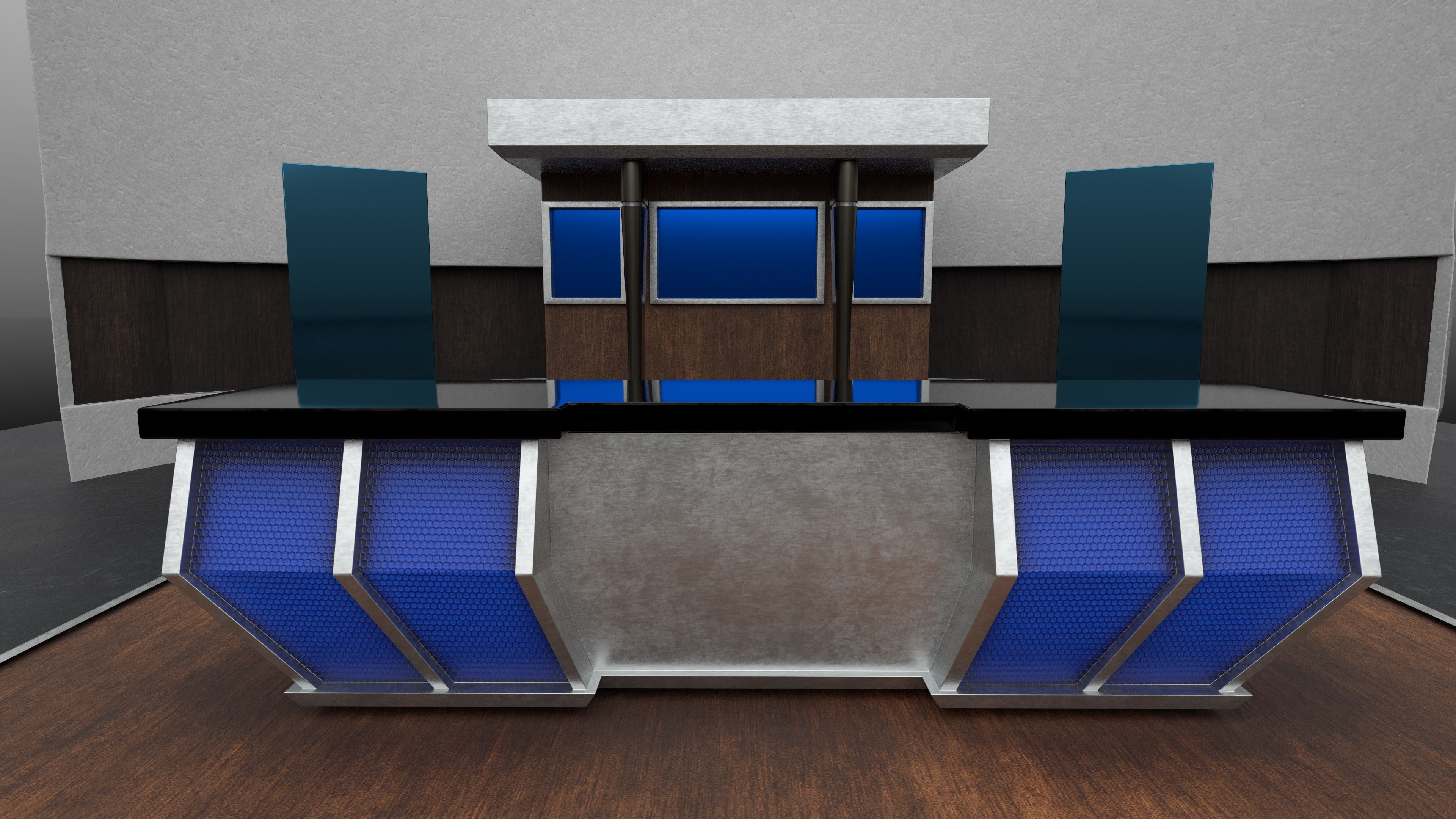 Artstation Green Screen News Desk Kyle Miller