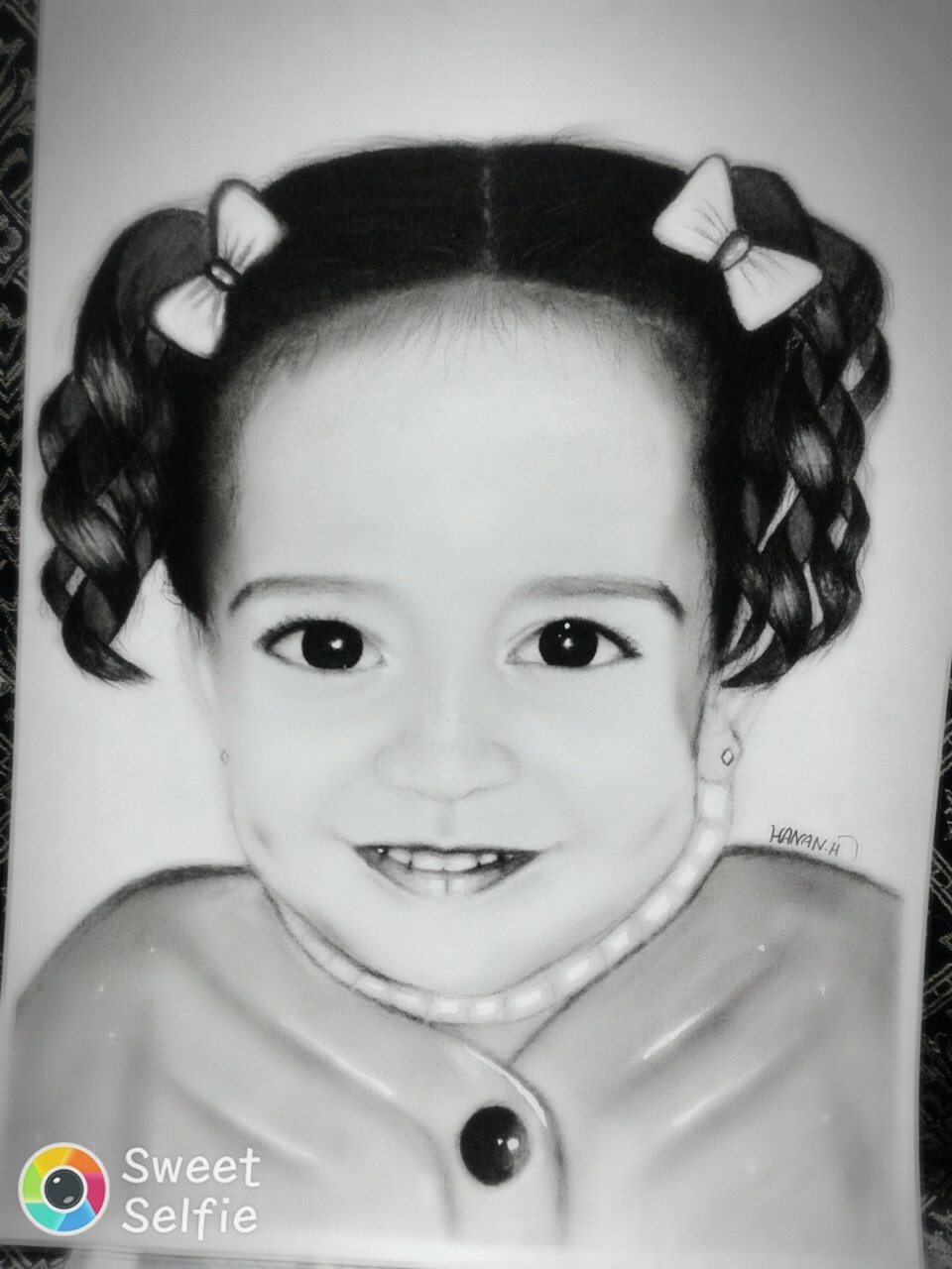 Artstation Cute Girl With Charcoal Hanan Elshamy