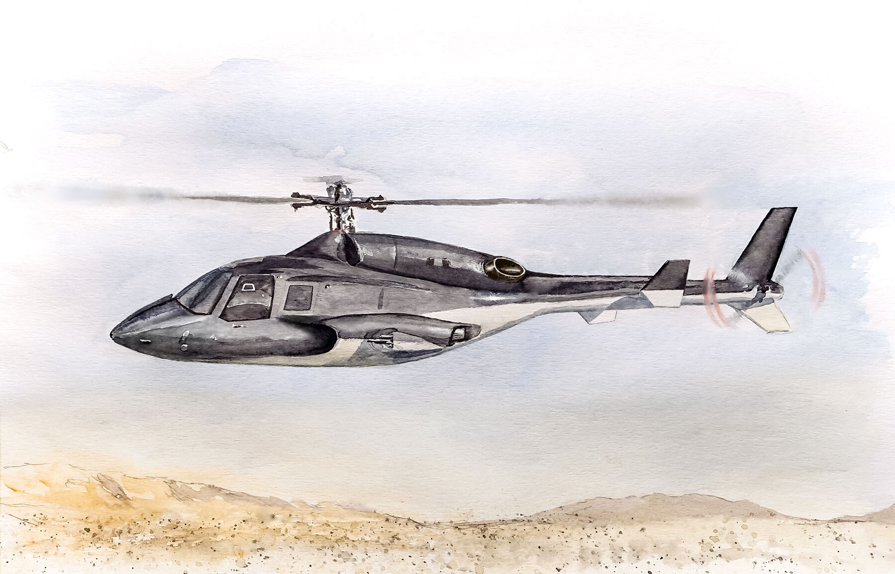 ArtStation - AIRWOLF watercolour