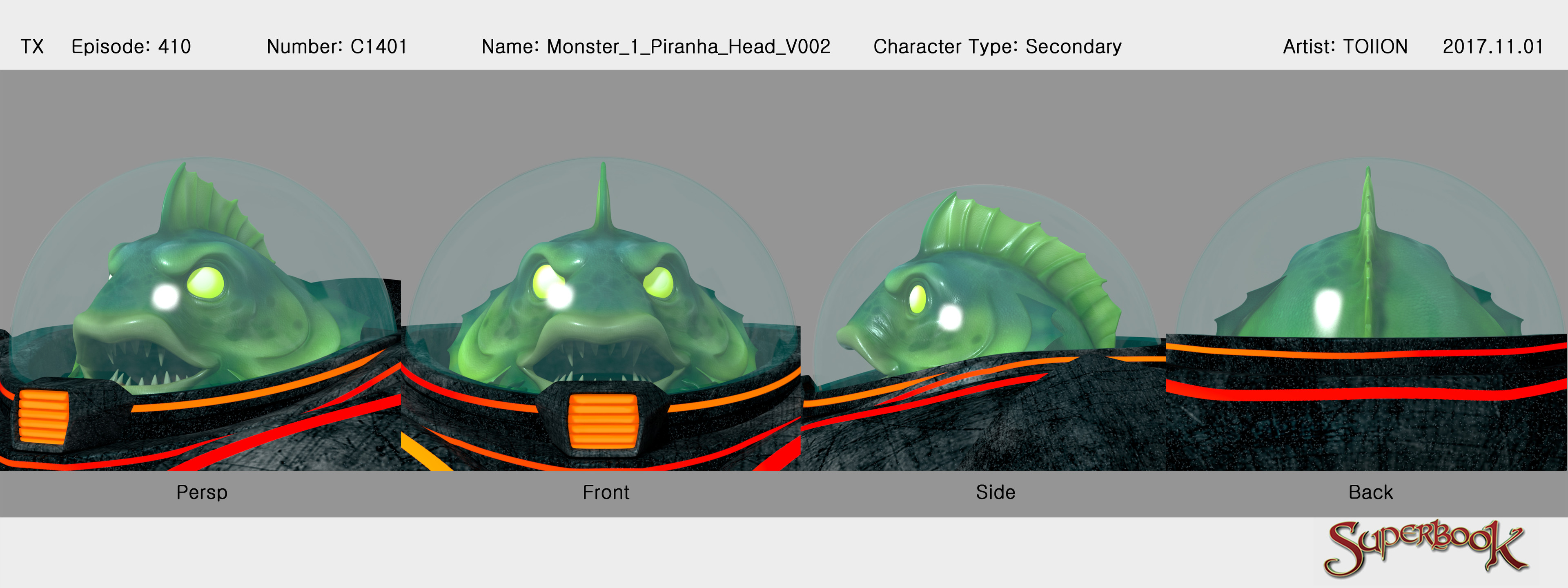 Artstation Monster Piranha Head Andres Jase Salvatierra