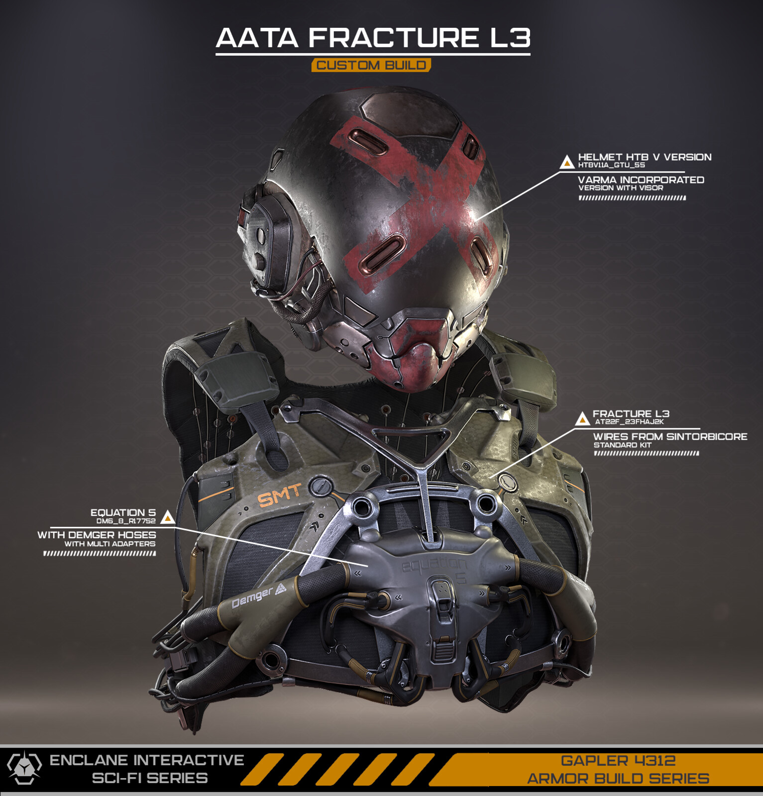 AATA custom build  with helmet Front view