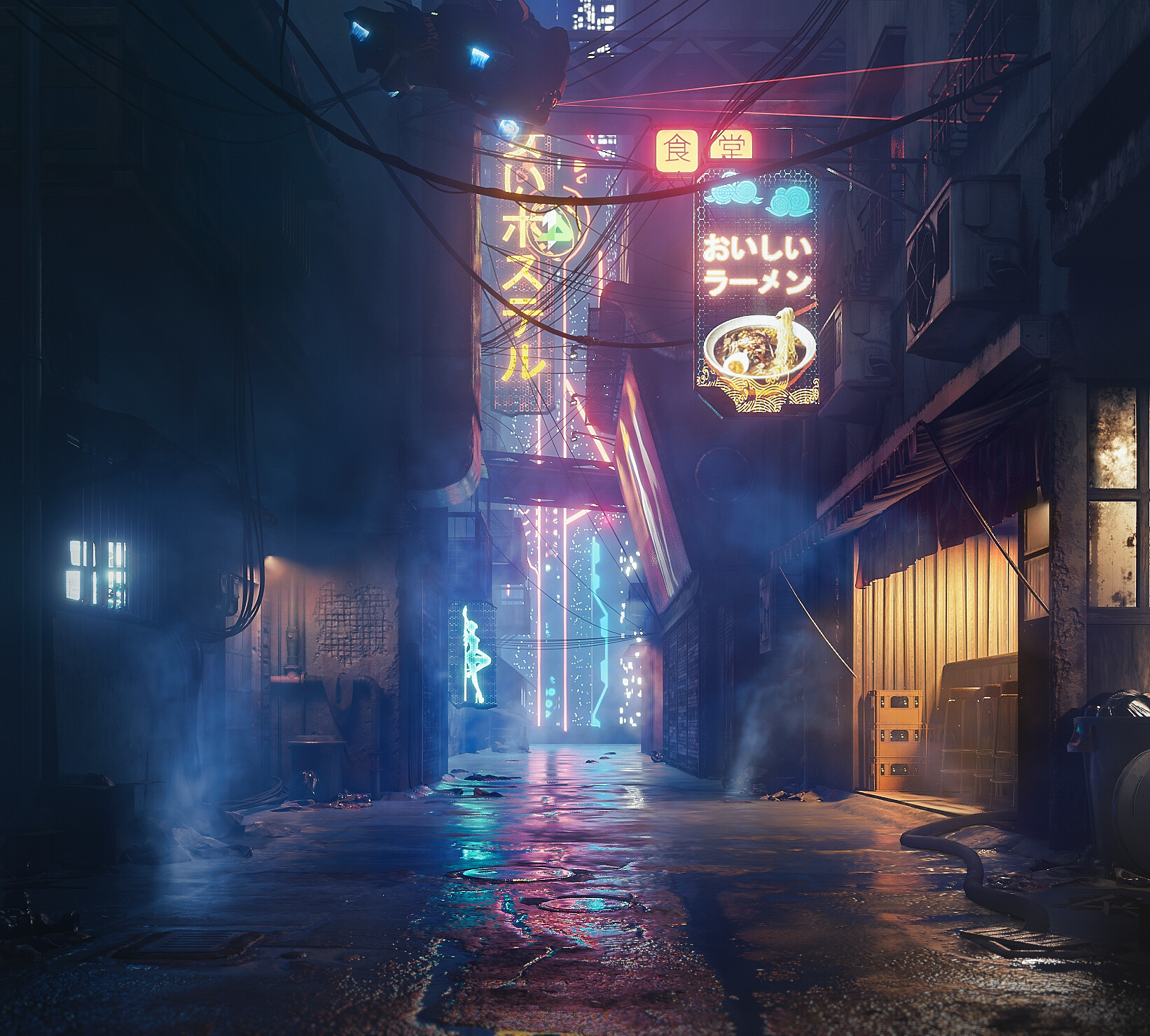 ArtStation - Cyberpunk alley