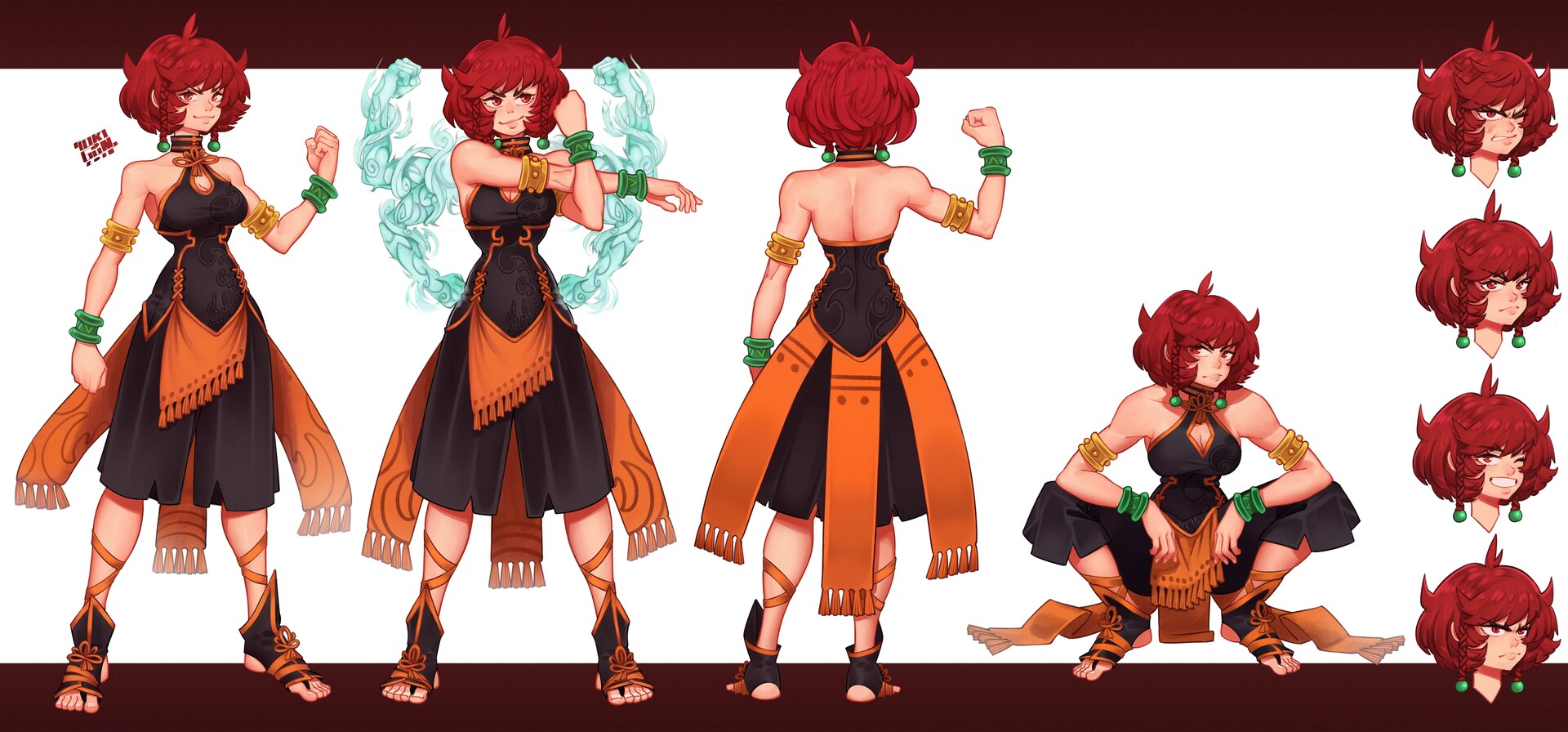 Abraham Manzano Character Sheet Monk Fighter Girl