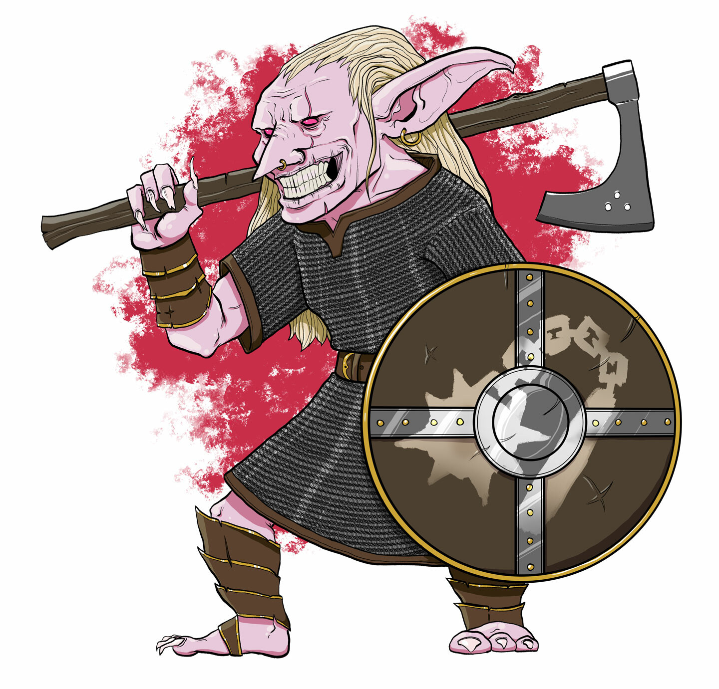 ArtStation Wulwu The Albino Goblin Paladin Of Bargrivyek Matthew Bartlett Wulwu3