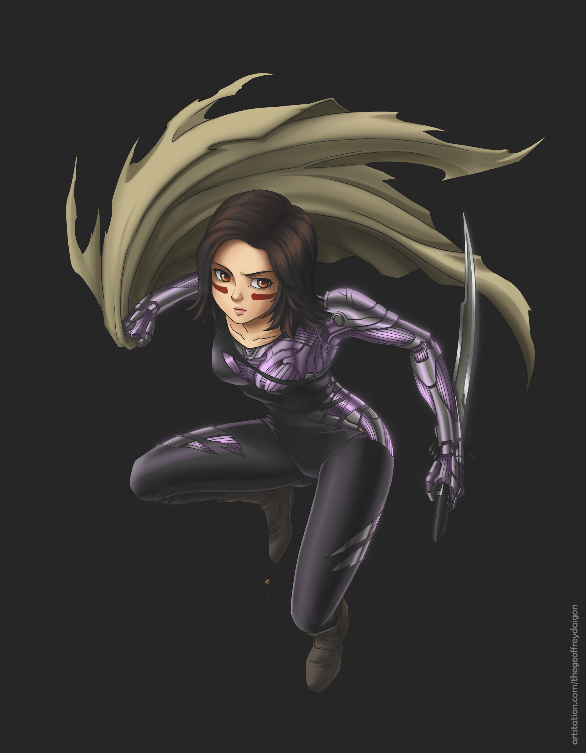 Artstation Alita Battle Angel Geoffrey Daigon