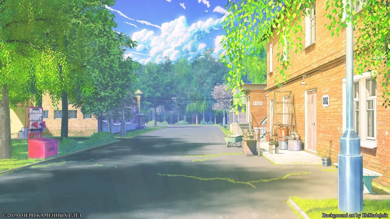 ArtStation - Camp sunny day - animestyle background