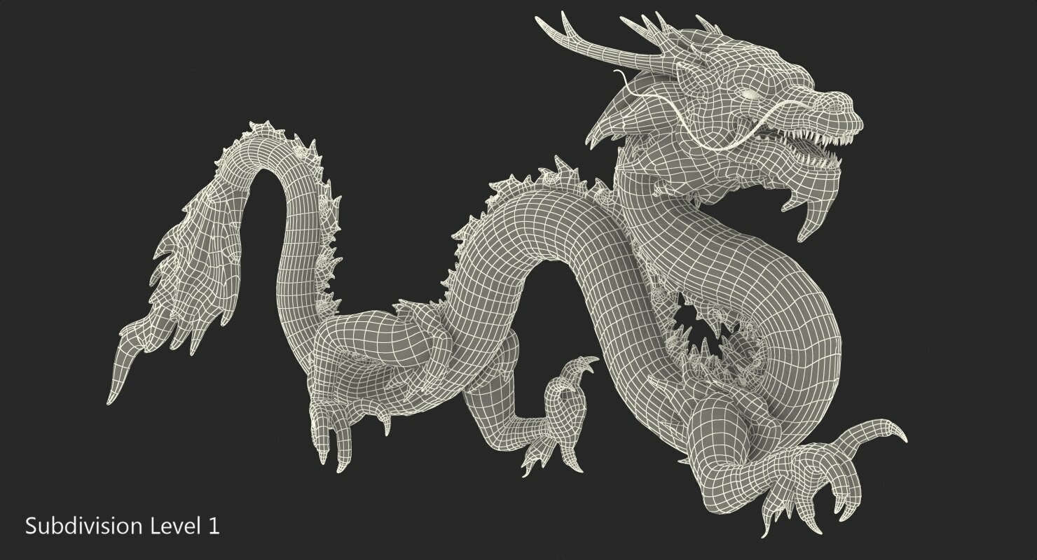 Artstation Chinese Dragon 3d Model Andrey Simonenko