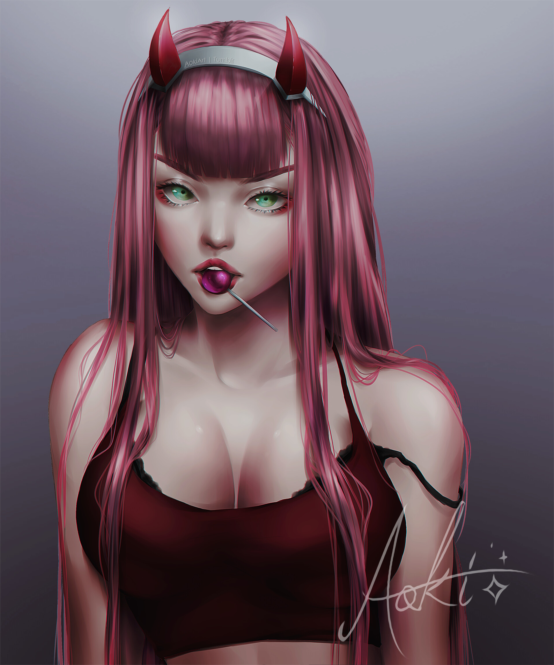 Artstation Casual Zero Two Fanart Lauriane Machado Artstation Casual Zero Two Fanart Lauriane Machado