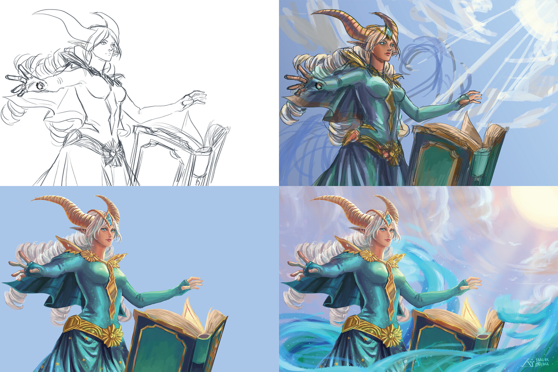Zekkerr Aze Tidal Enchanter Lyra Fanart Vainglory If she holds her ground after releasing an attack, she lyra creates a sigil that heals nearby allied heroes & damages nearby enemy heroes. tidal enchanter lyra fanart
